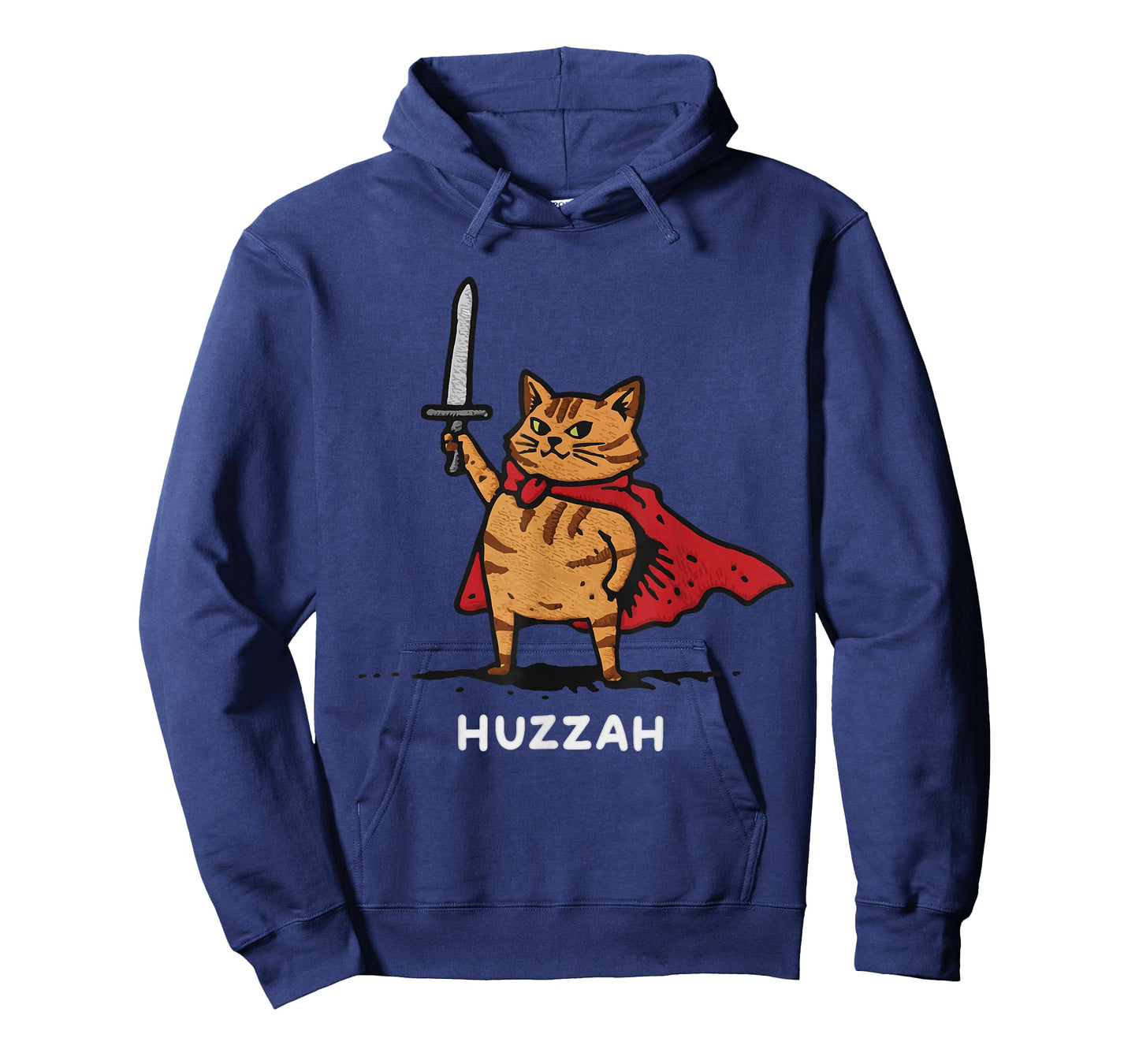 Huzzah Cat Knight Funny Sword Meme Quote T-Shirt