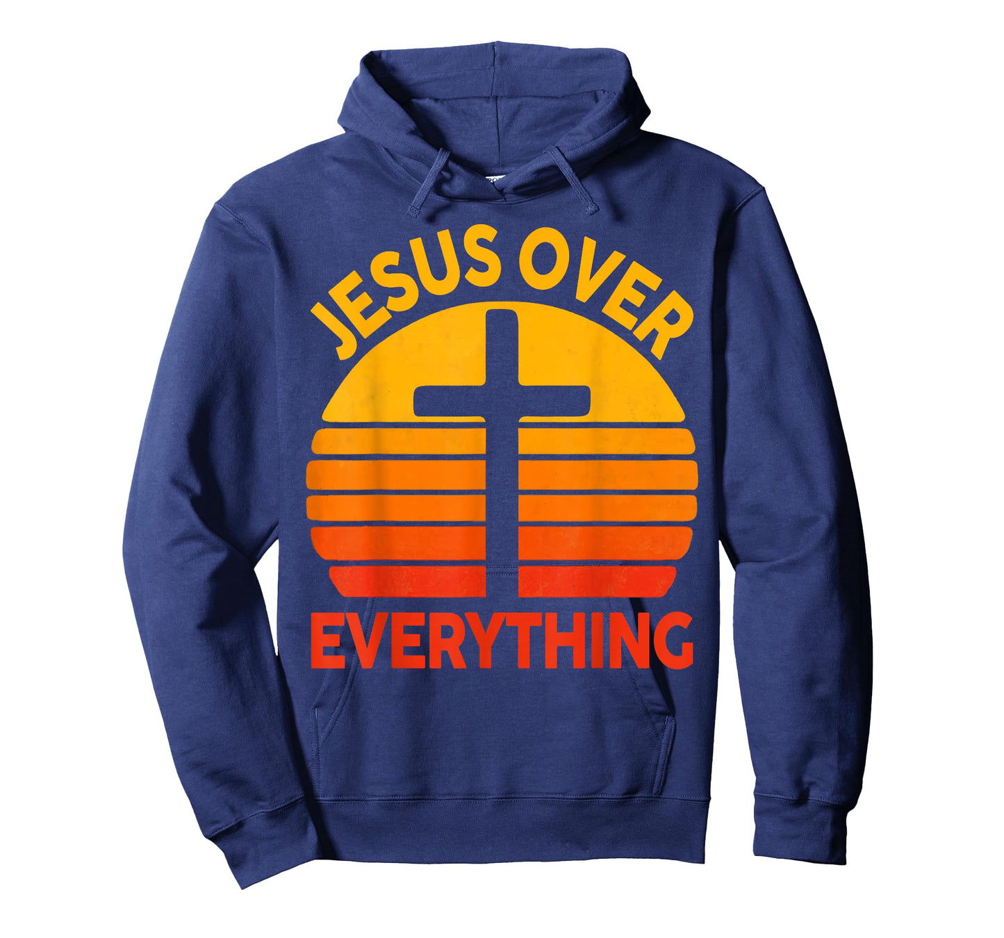 Jesus Over Everything Cross Christian Vintage Faith Based T-Shirt