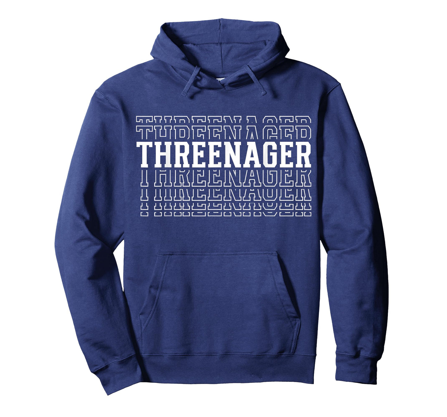 Threenager 3rd Birthday Layered Text 3 Year Old T-Shirt