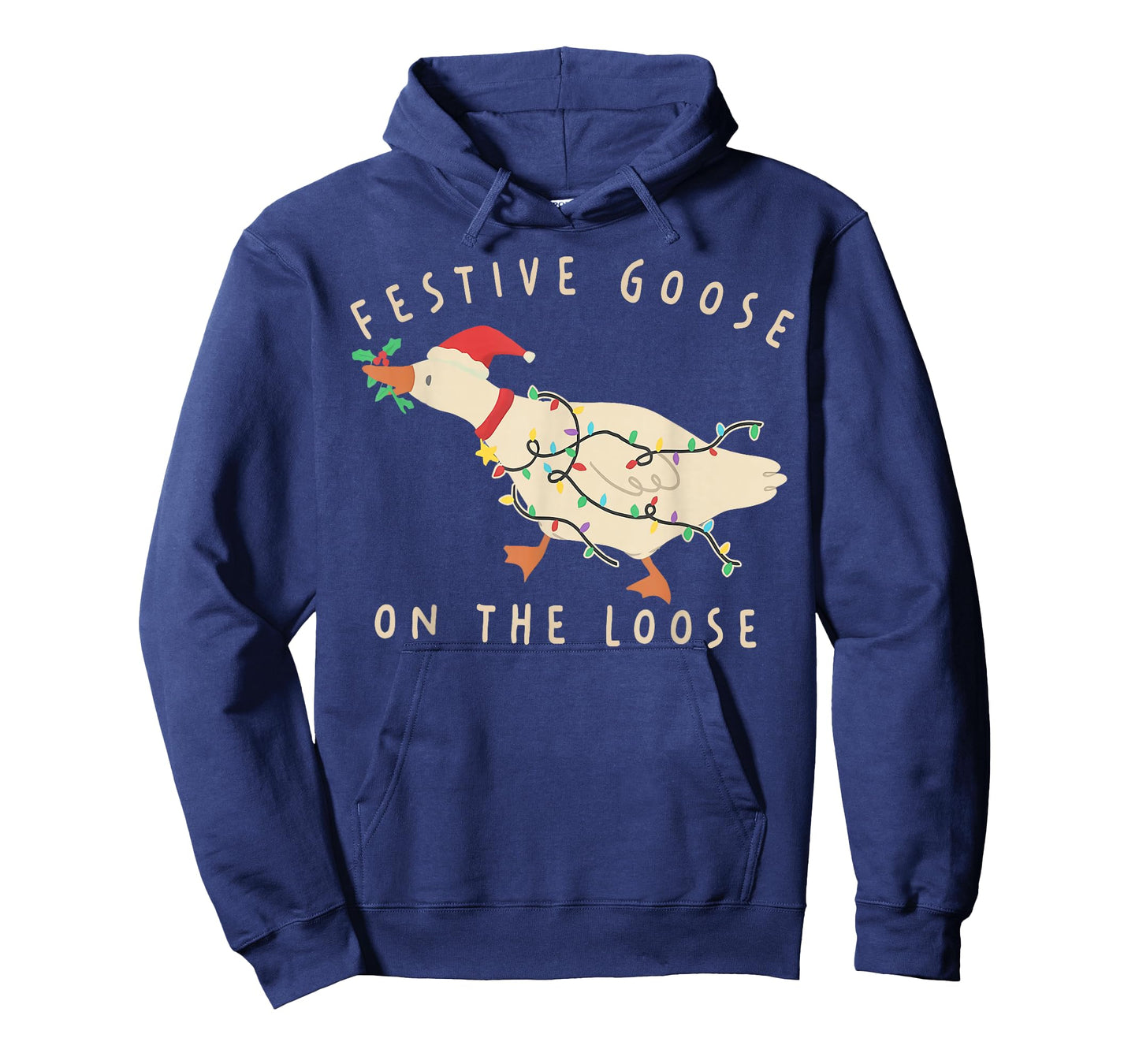 Funny Festive Goose on The Loose Christmas T-Shirt