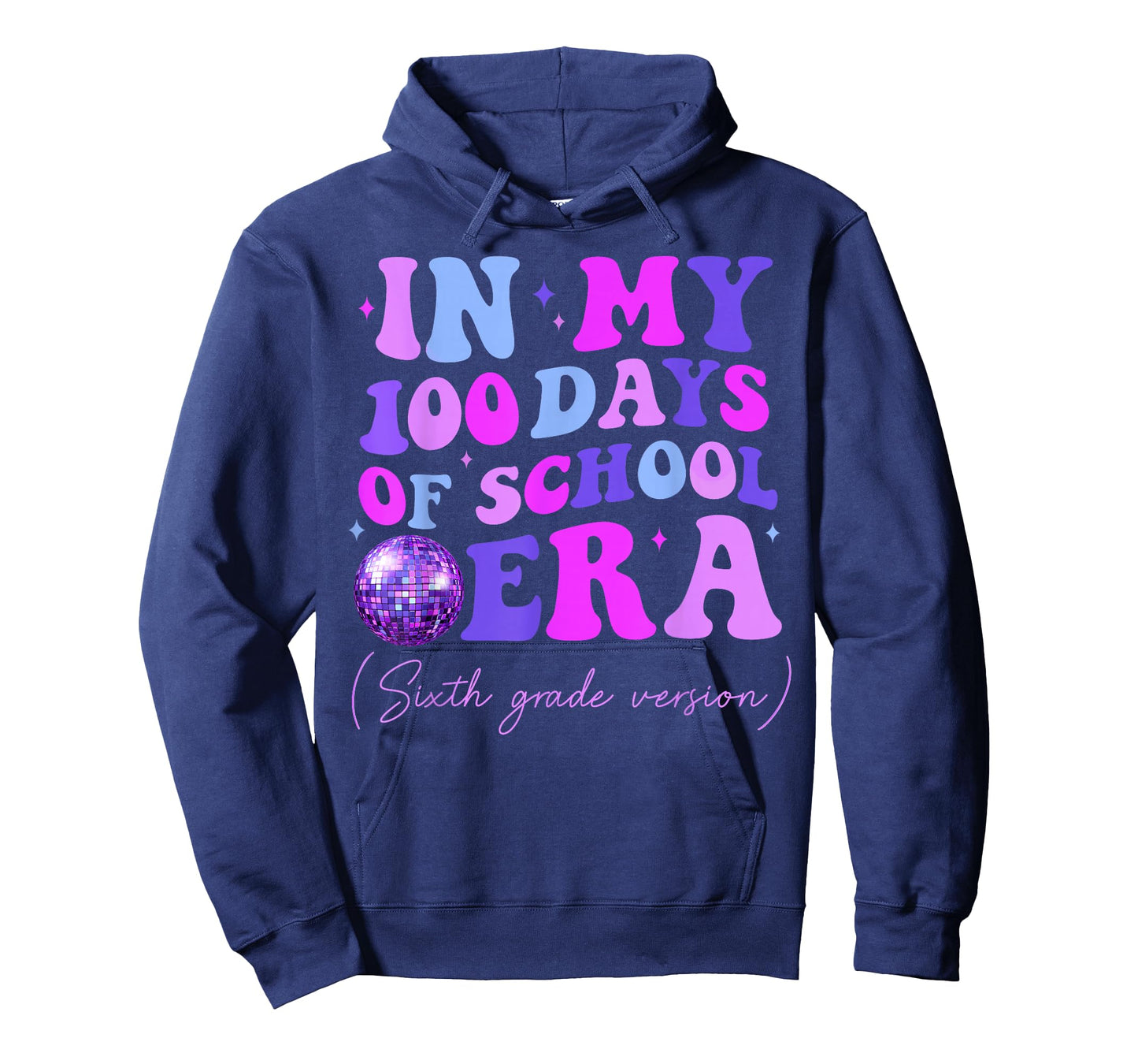 in My 100 Days of School Era Sixth Grade Groovy Teacher Kid T-Shirt