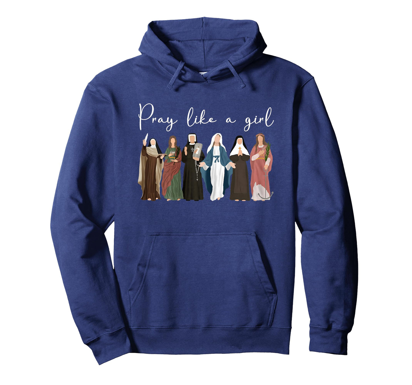 Pray Like A Girl Catholic Saint Christian for Women Girls T-Shirt