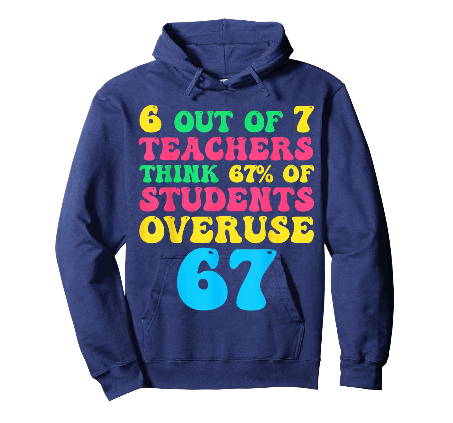 Funny Math Teacher 6 7 Overuse 67 Six Seven Gen Alpha Meme T-Shirt