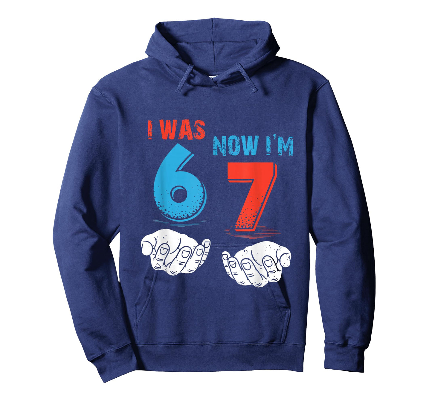 7 Year Old Birthday I was 6 Now I'm 7 67 Funny for Kids T-Shirt