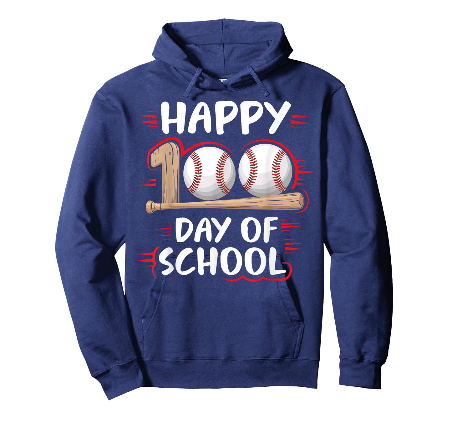 100 Days of School Baseball Theme Kids Teens Boys 100th Day T-Shirt