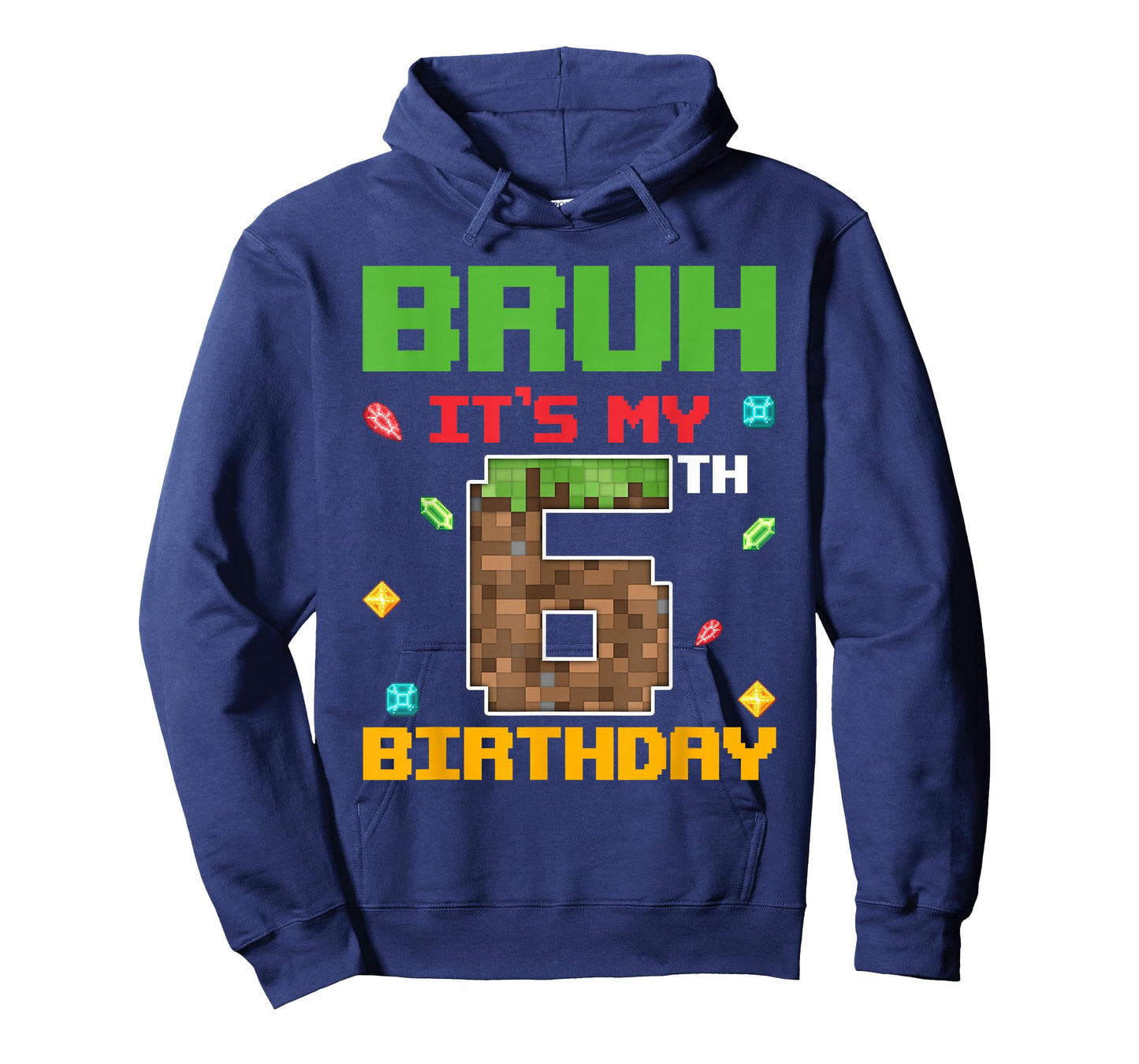 It's My 6th Birthday Boy 6 Years Old Pixel Gamer T-Shirt