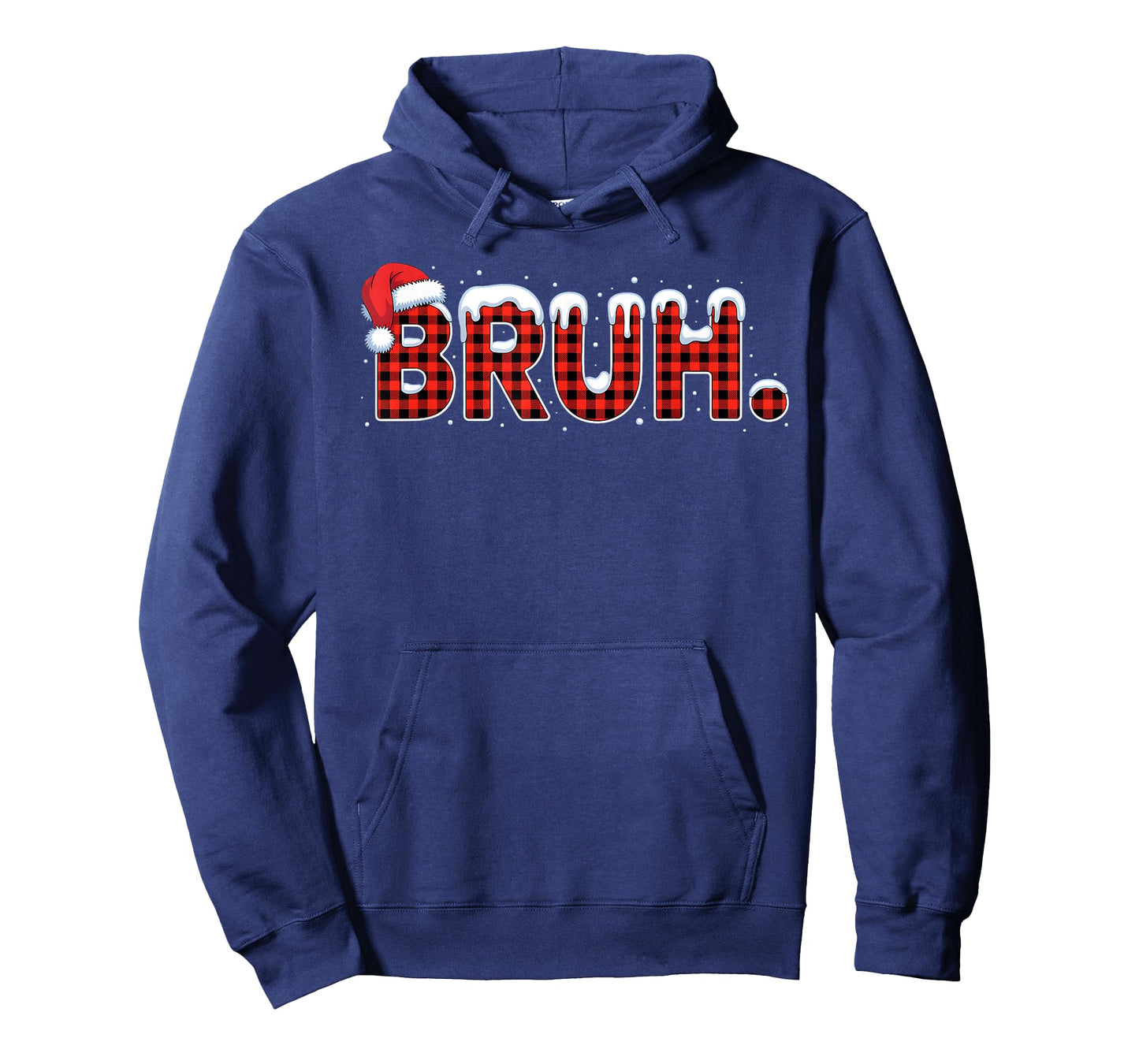 Bruh Funny Christmas Plaid Teens Boys Kids Xmas Pajamas T-Shirt