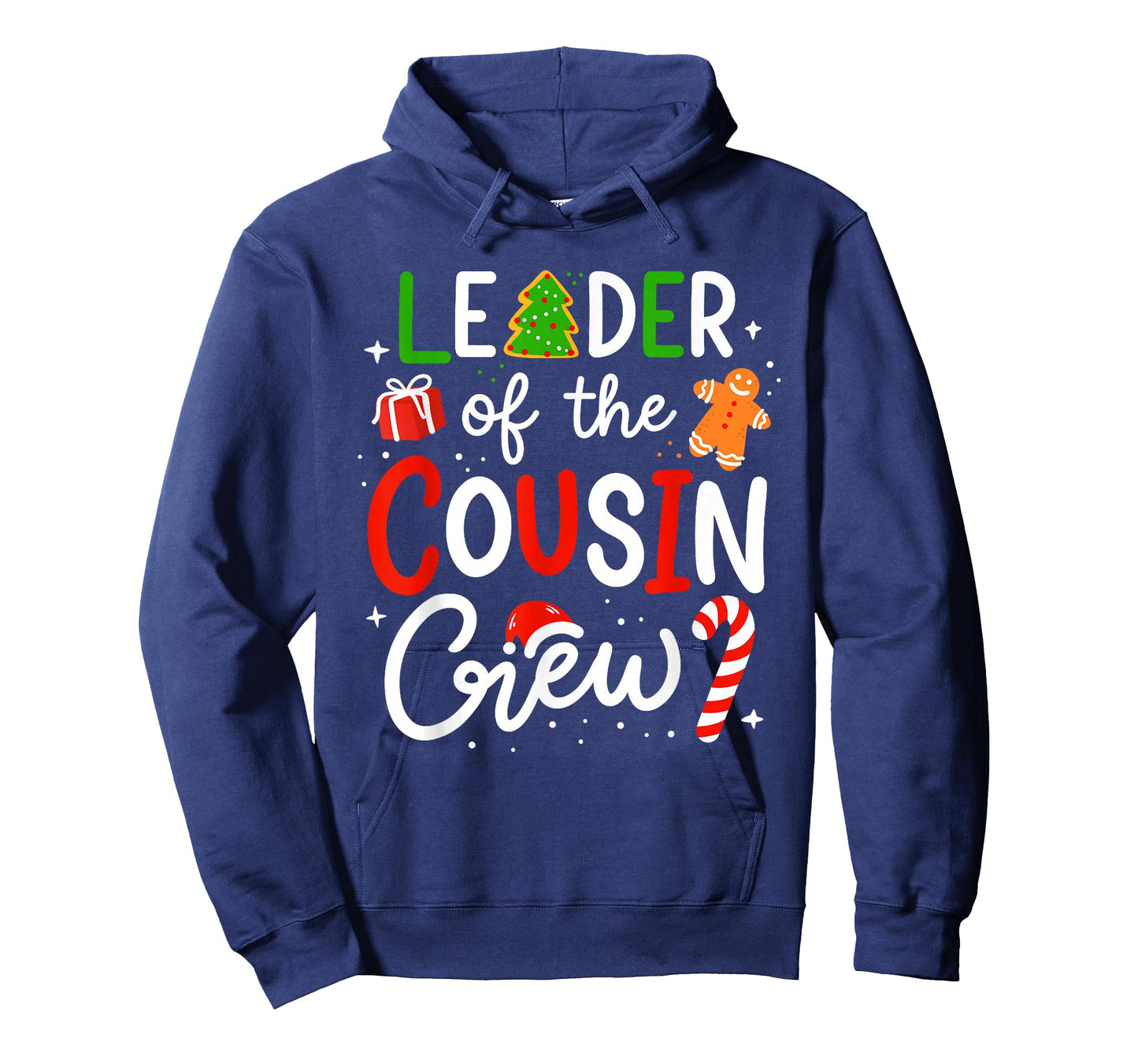 Leader of The Cousin Crew Christmas Family Matching Xmas T-Shirt