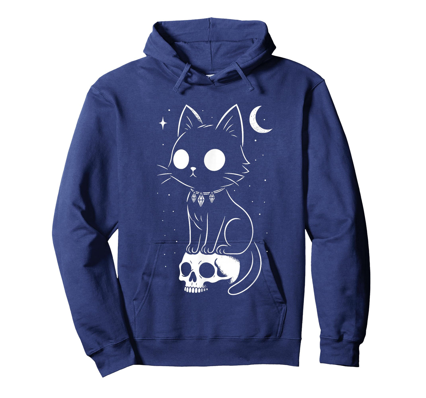 Cat Kitty Skull Creepy Cute Kawaii Goth Witchy Alt Halloween T-Shirt