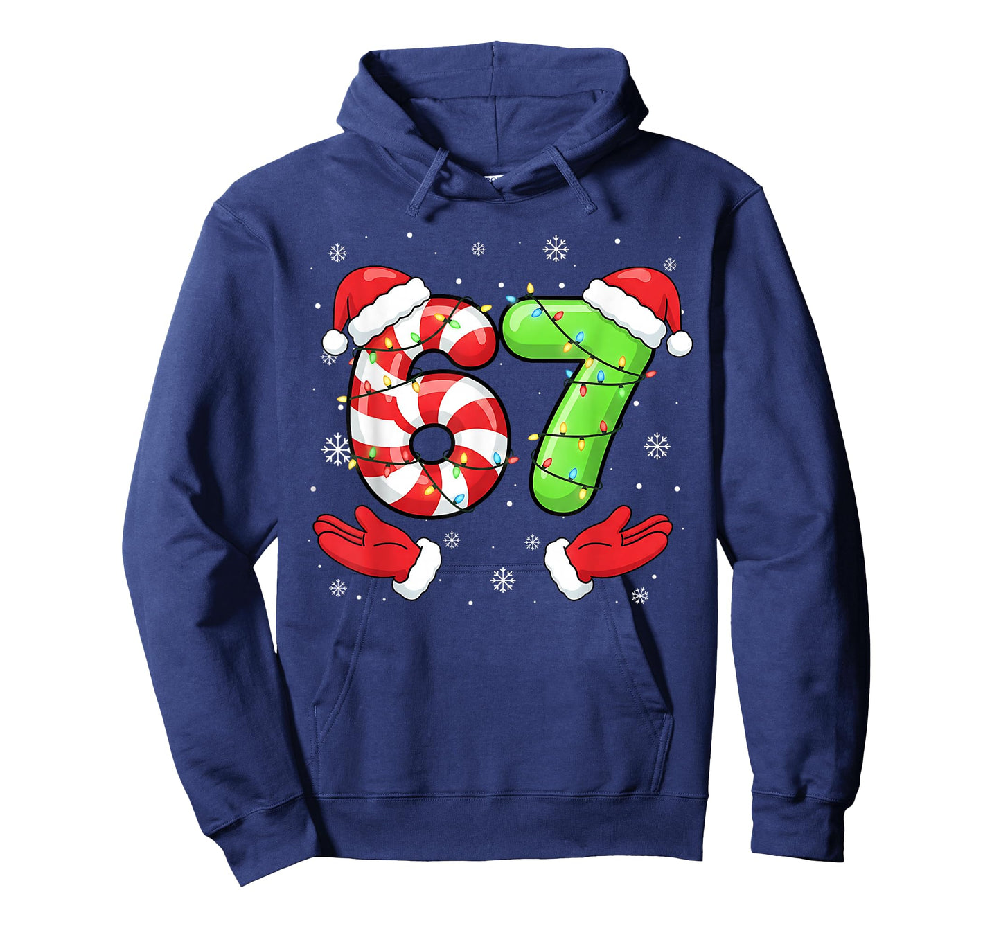 Funny Six Seven 6 7 Meme Christmas Family Xmas Santa 67 T-Shirt
