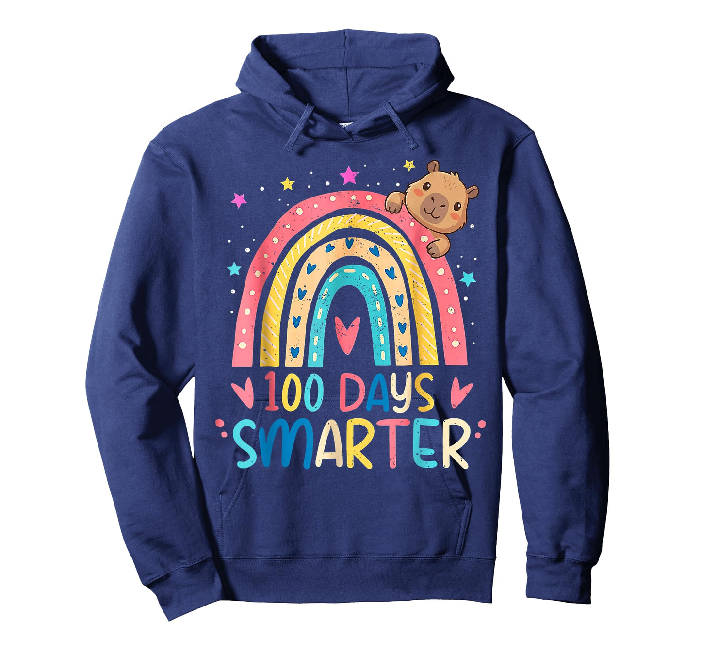 Funny Capybara 100 Days Smarter Capybaras Lover Boys Girls T-Shirt