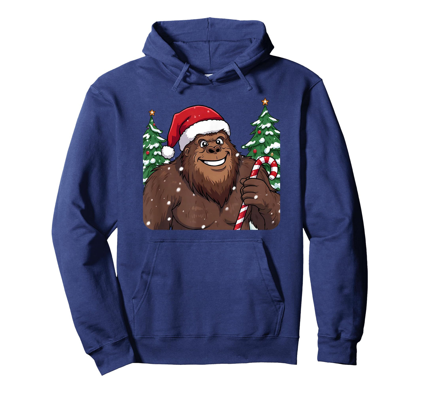 Bigfoot Believes in Santa Funny Cryptid Christmas T-Shirt