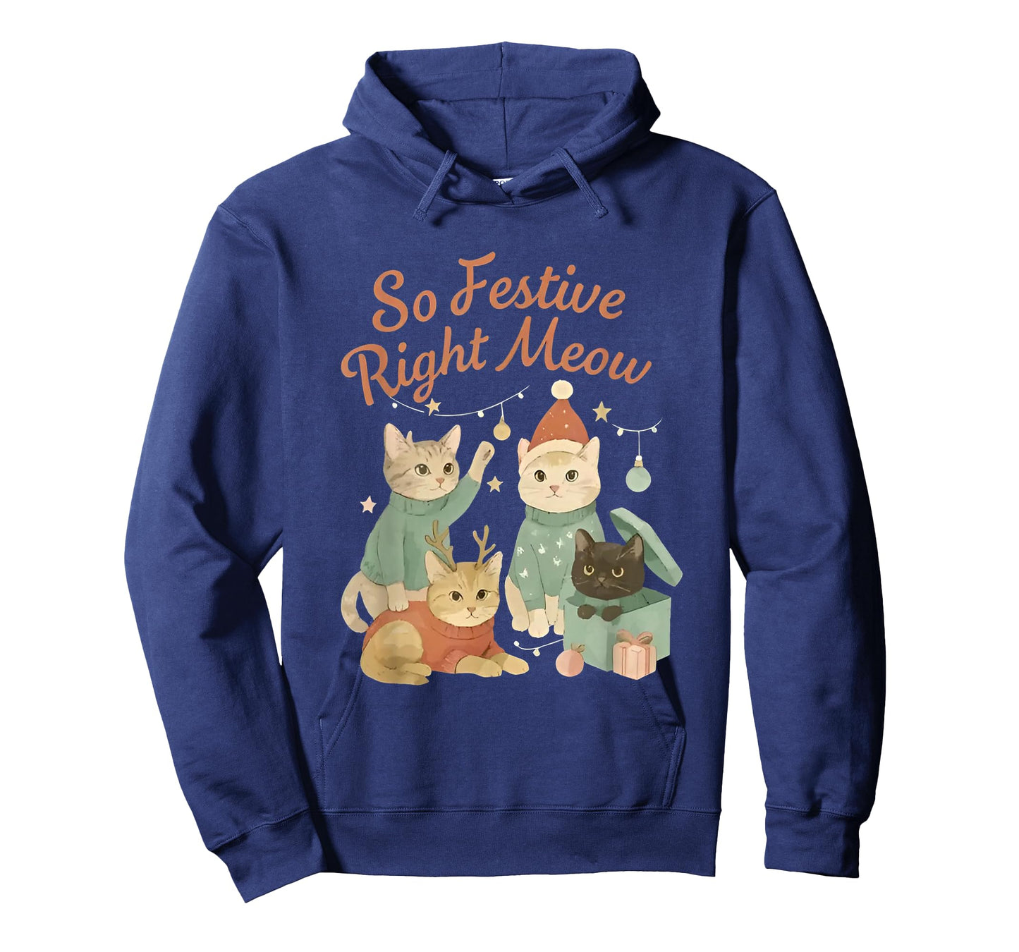 So Festive Right Meow Funny Christmas Santa Cat T-Shirt