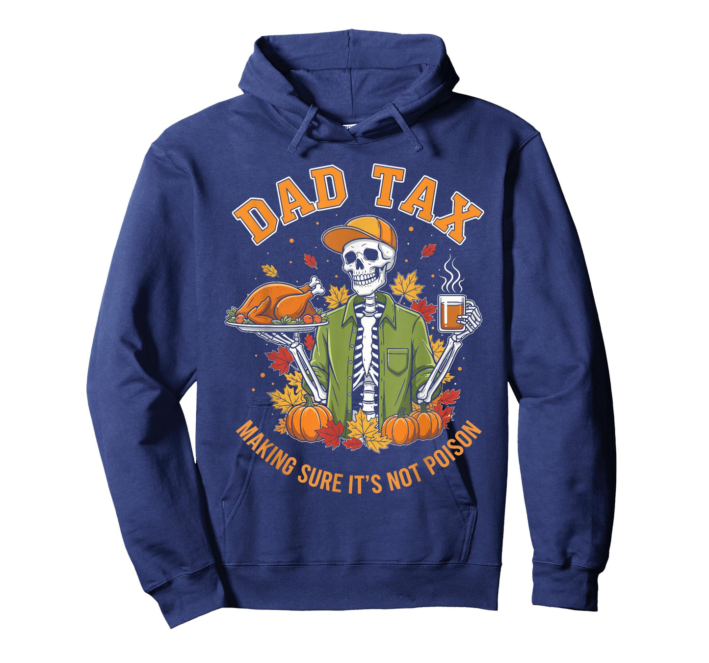 Dad Tax Shirts for Men, Thanksgiving Turkey Skeleton T-Shirt