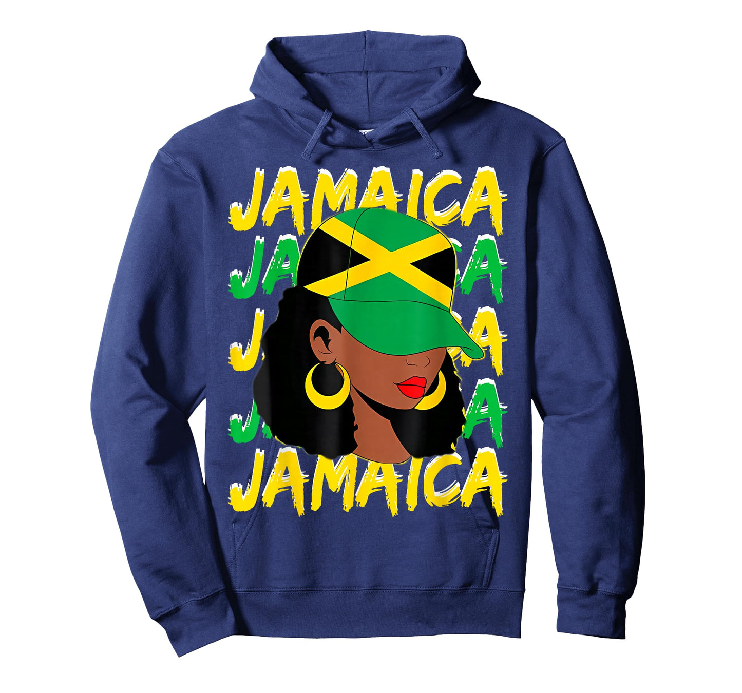 Womens Proud Jamaican Afro Black Woman Jamaica Flag Pride T-Shirt