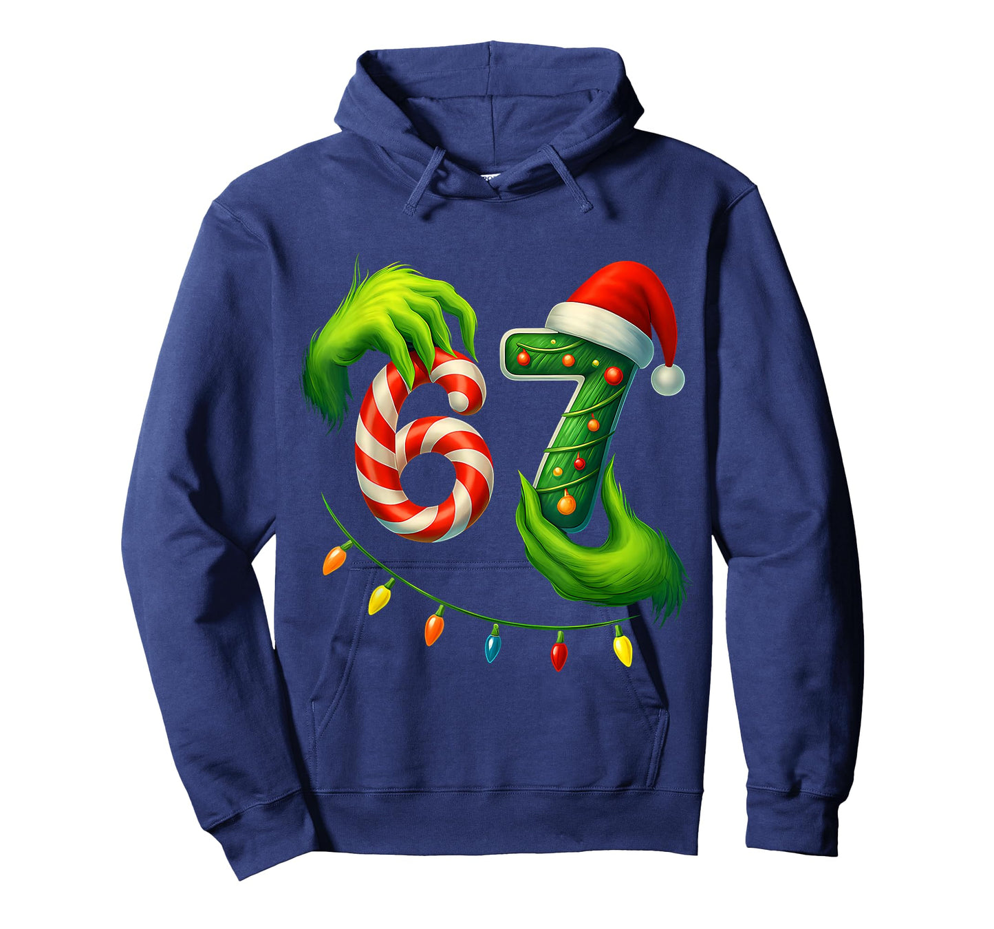 Funny Six Seven 67 Meme 6 7 Santa Christmas Brainrot Kids Pj T-Shirt