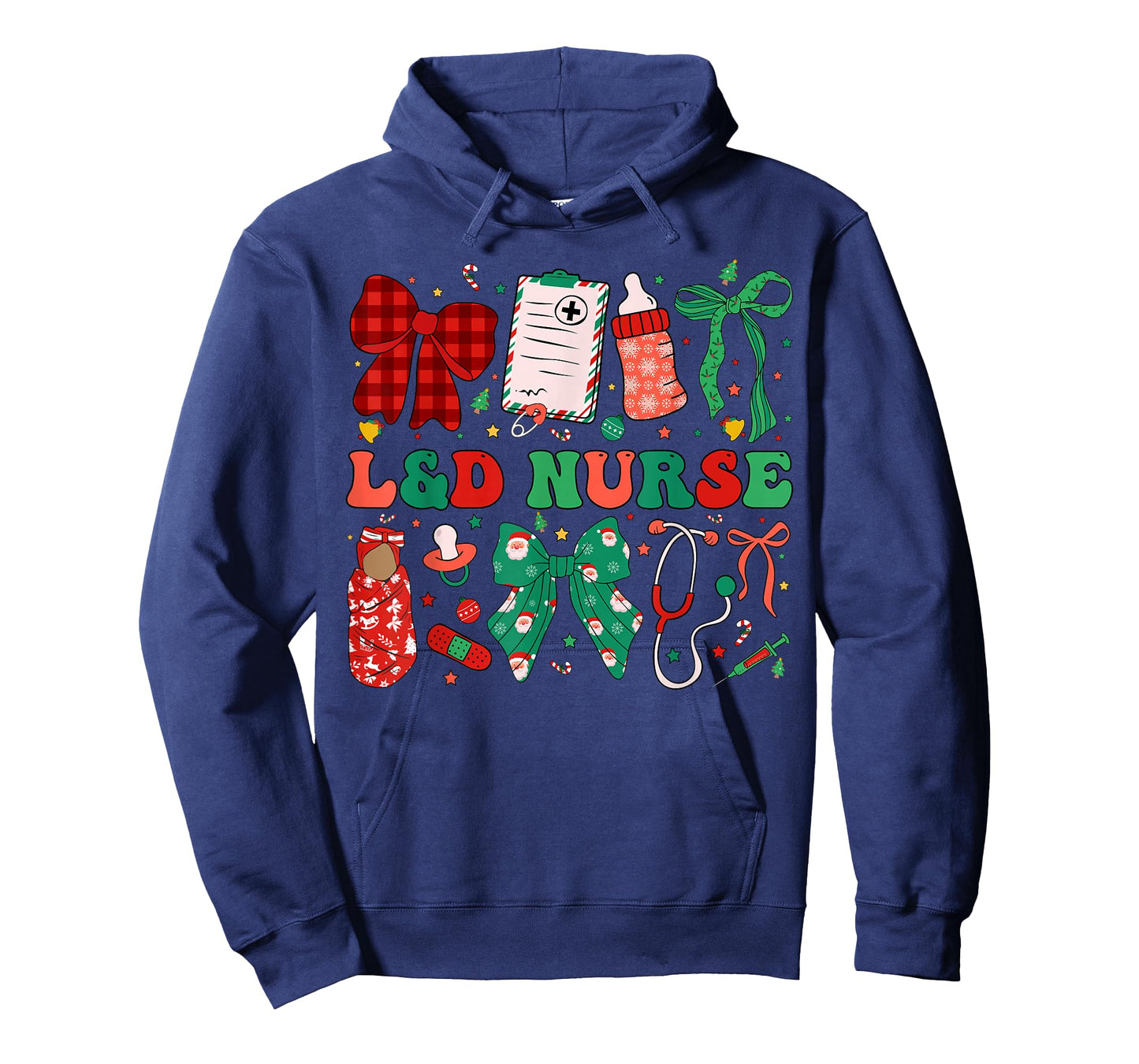 Labor and Delivery Nurse Christmas L&D Nursing Xmas T-Shirt