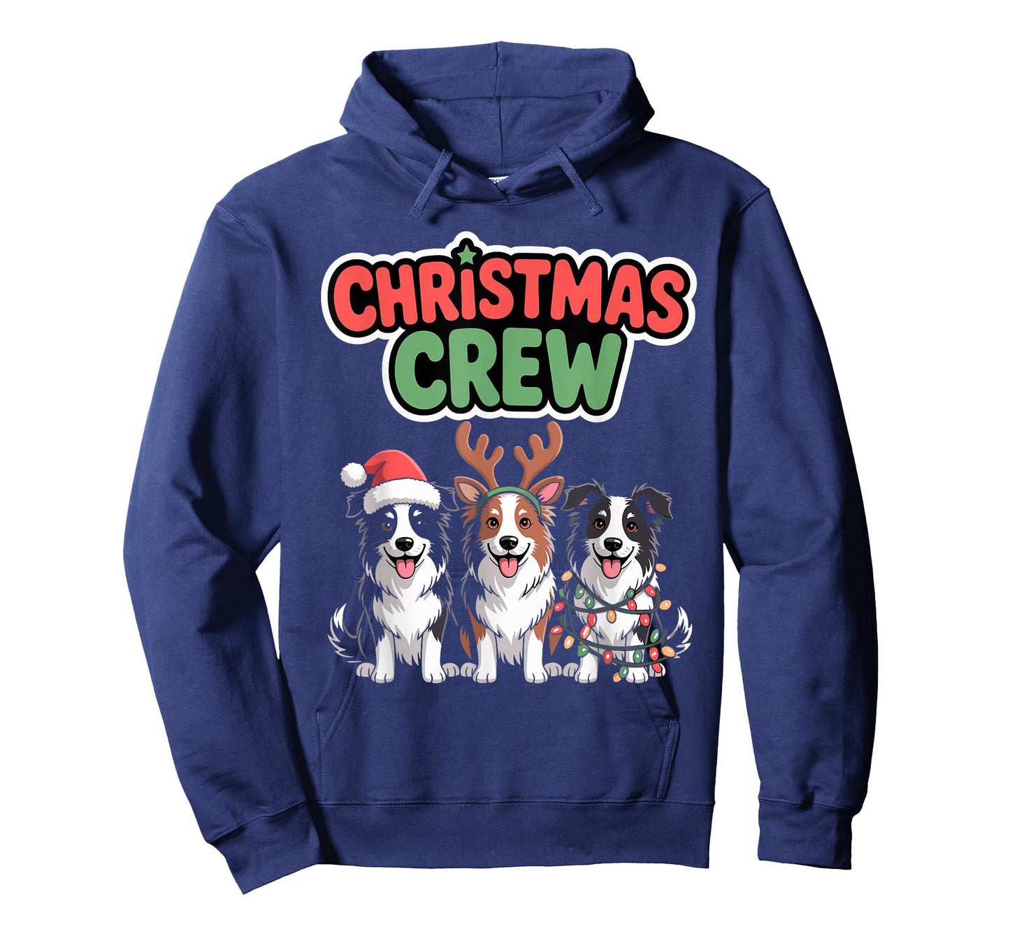 Christmas Crew Xmas Puppy Dog Funny Christmas Border Collie T-Shirt