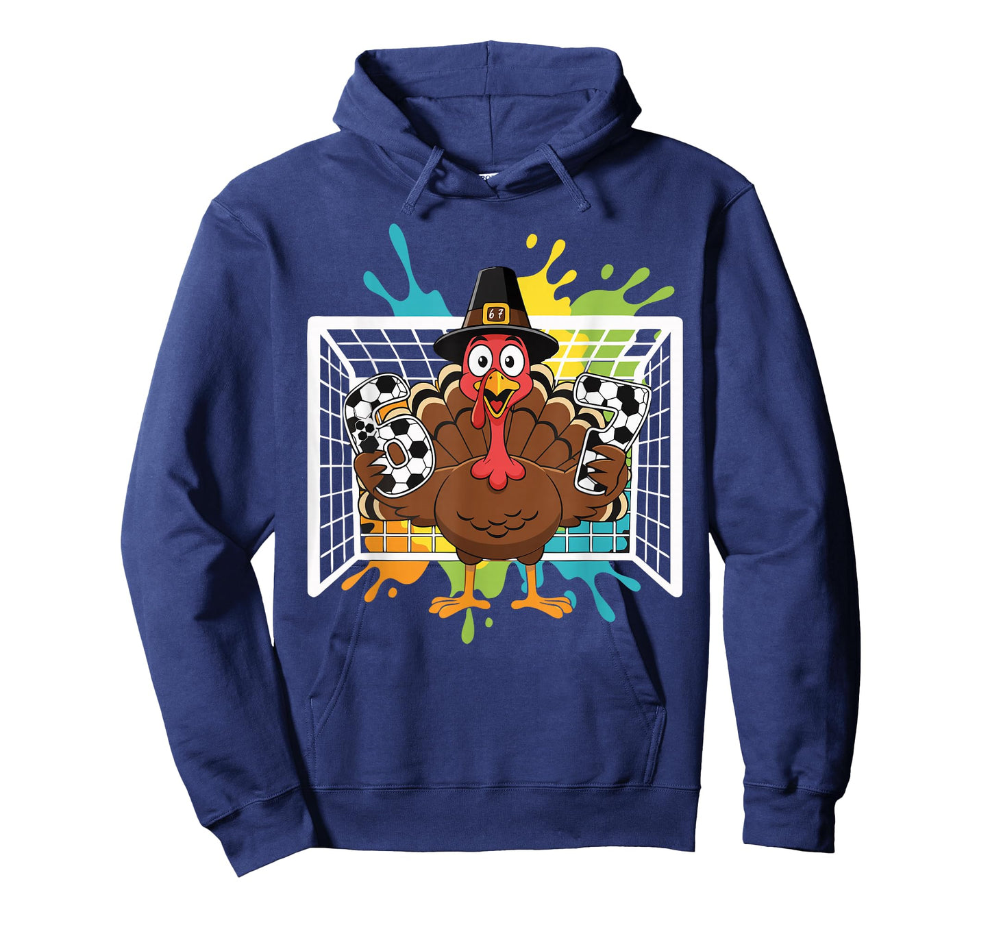 Turkey Goalie Soccer 67 Six Seven Boys Men Thanksgiving T-Shirt