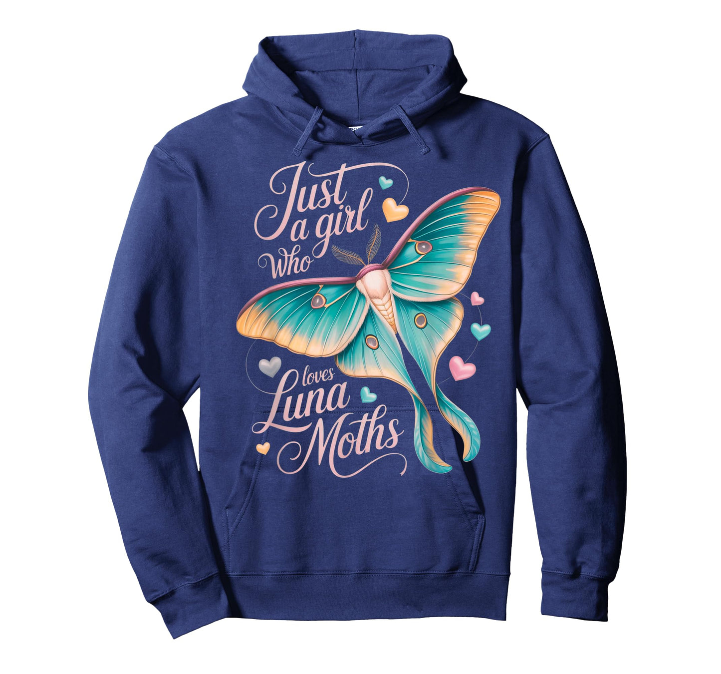 Just A Girl Who Loves Luna Moths Cute Pastel Moth Girl T-Shirt