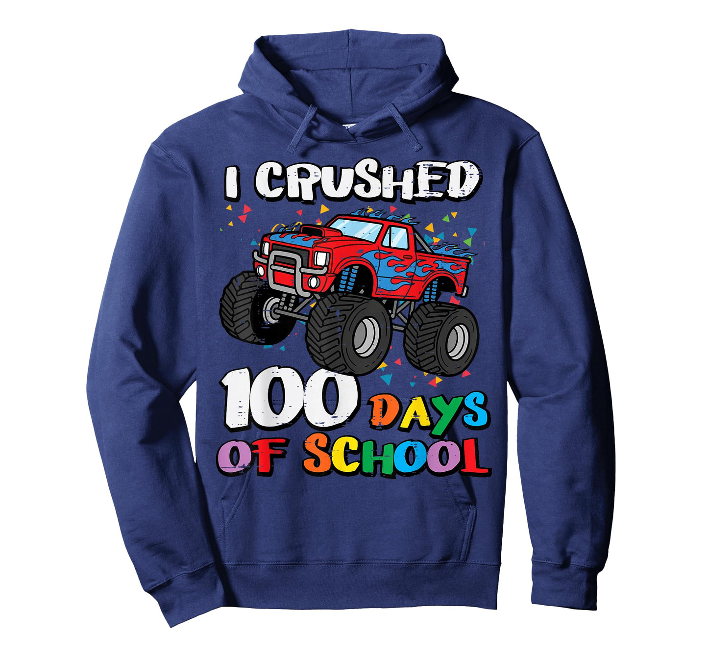 100 Days of School Monster Truck 100th Day Toddler Boys Kids T-Shirt