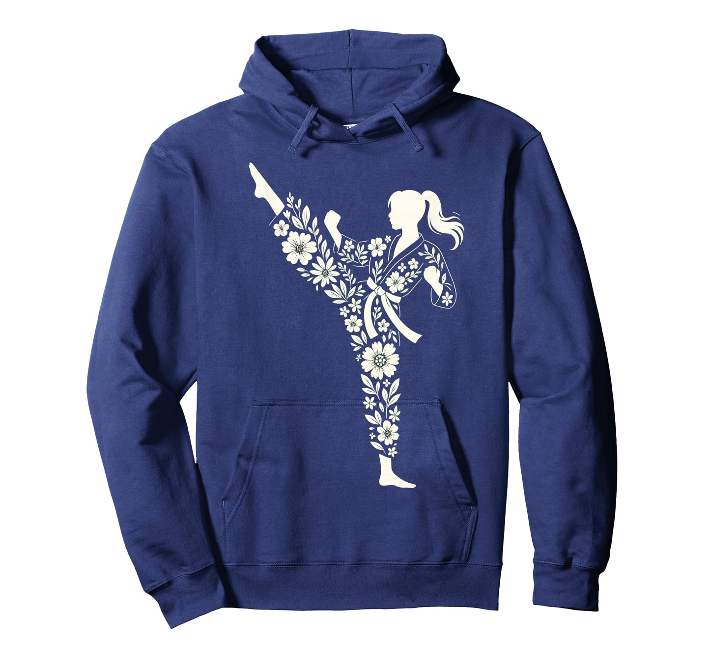 Taekwondo Girl Floral Martial Arts Kids Women Girls Karate T-Shirt