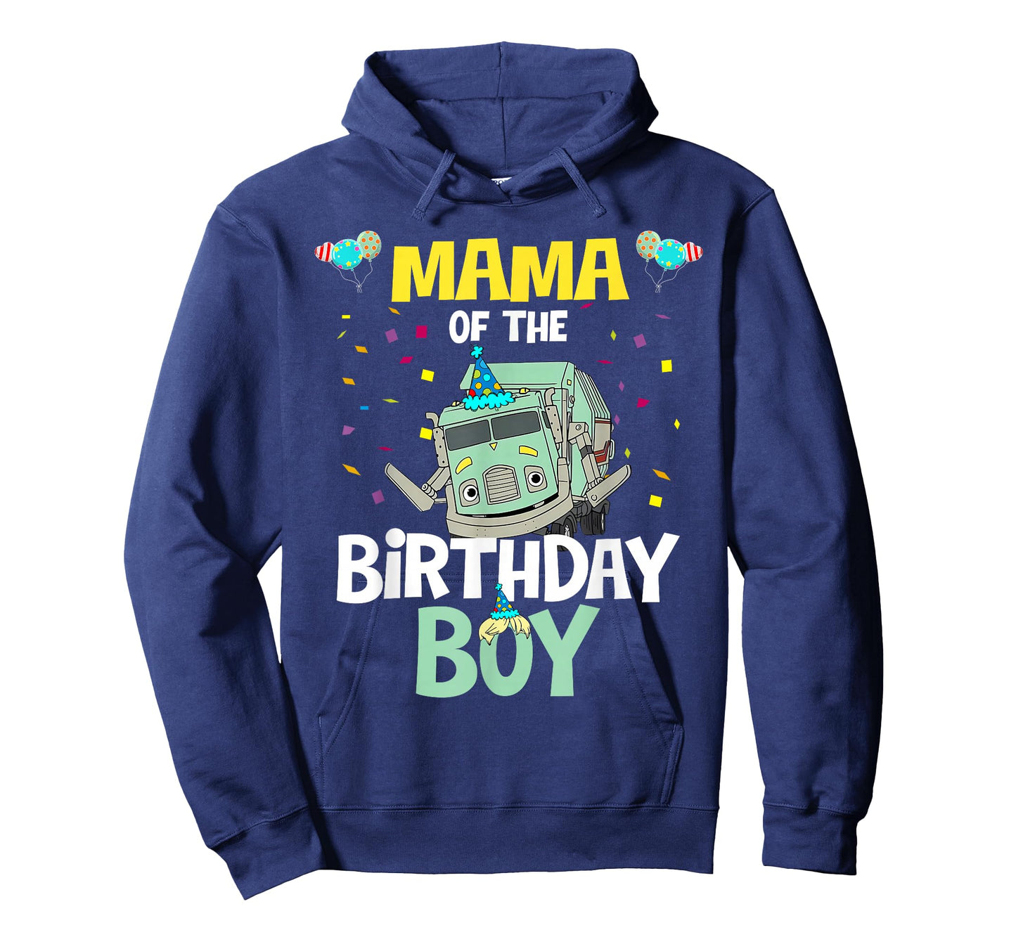 Mama of The Birthday Boy Garbage Truck Recycling Trash T-Shirt