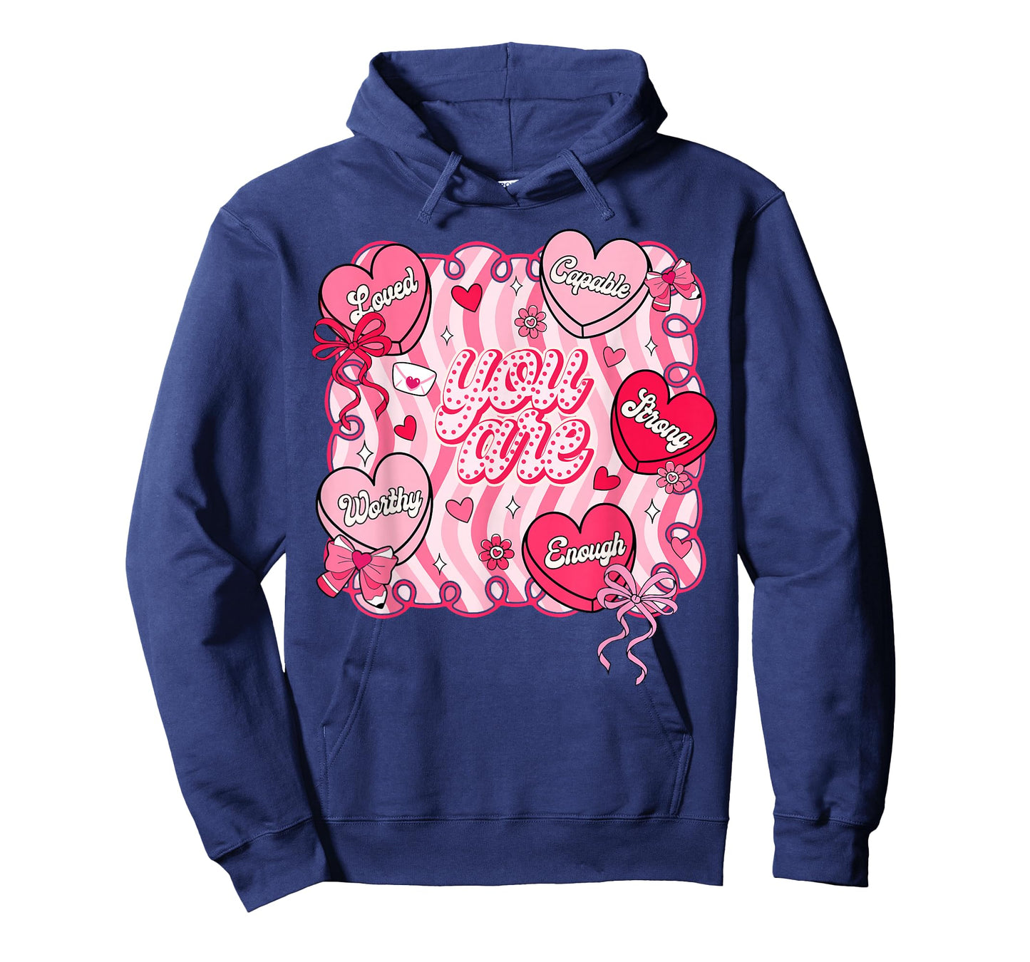 Valentine Preppy You are Loved Worthy Enough Heart Teacher T-Shirt