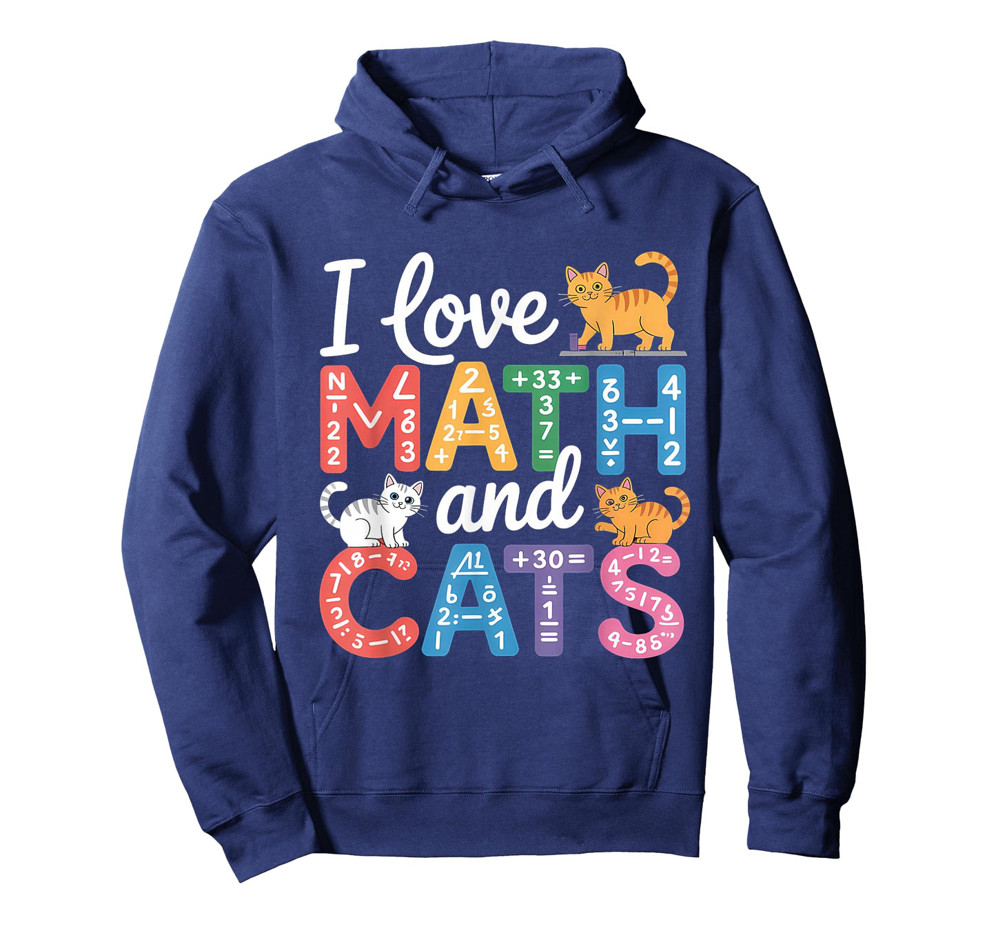 Math Cat Lover Funny Math Teacher I Love Math and Cats T-Shirt