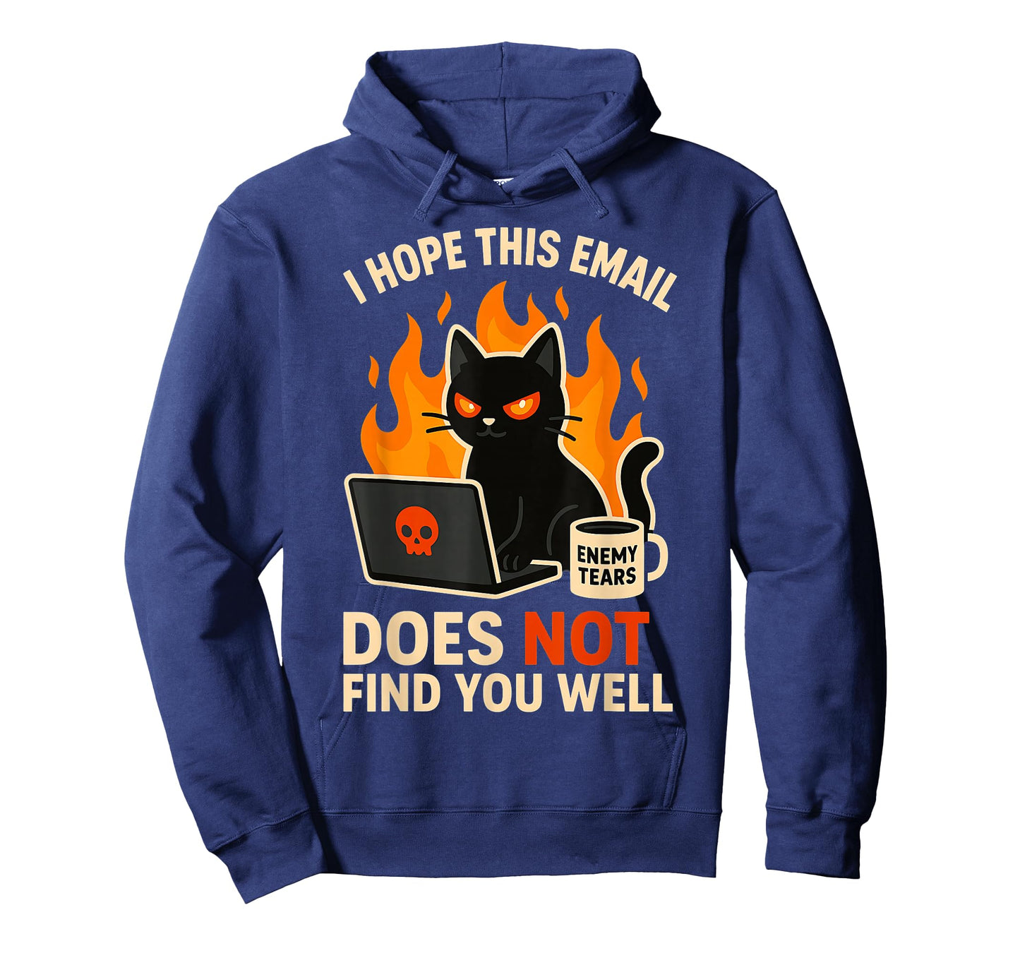 Sarcastic Office Work Email Humor Cat Coffee Funny Graphic T-Shirt