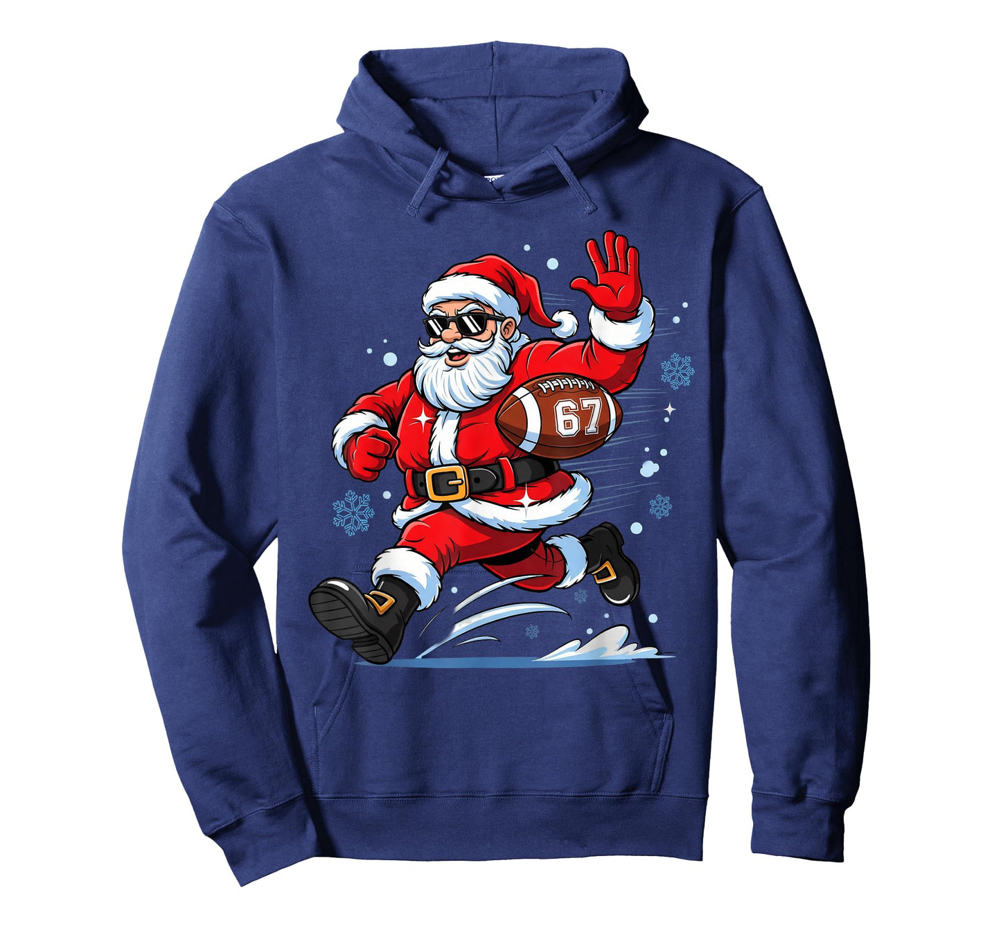 Funny Football Santa 67 Christmas Xmas Pajamas Boys T-Shirt