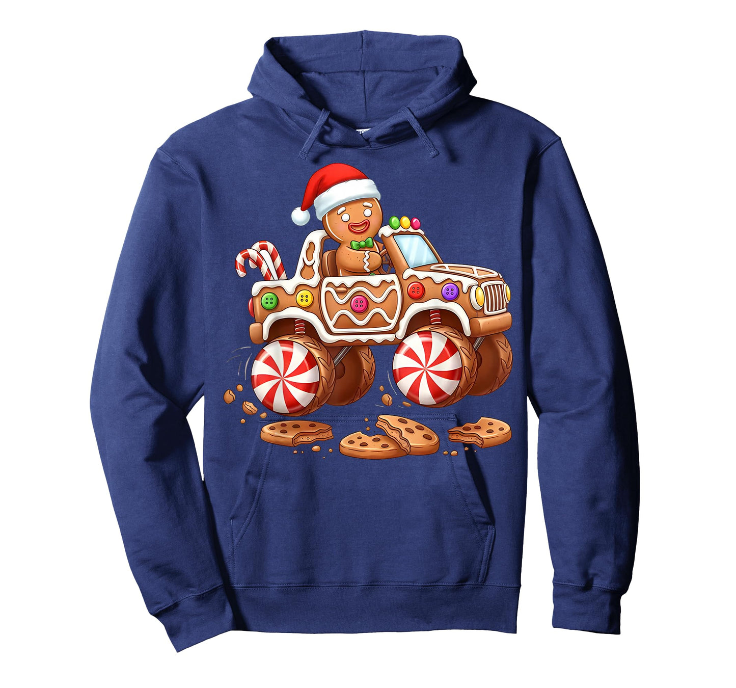 Gingerbread Monster Truck Funny Christmas Toddler Boy Kids T-Shirt