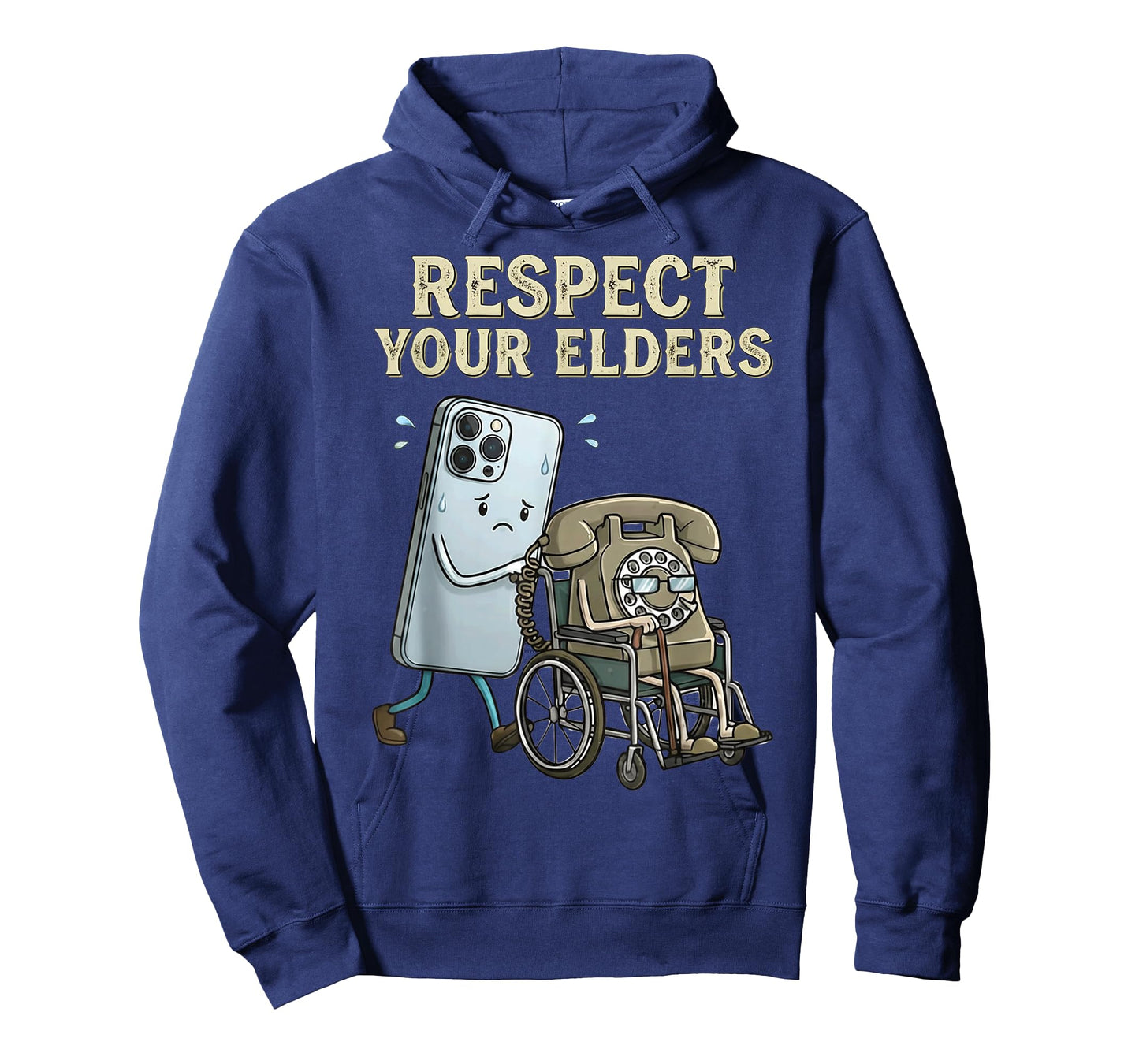 Respect Your Elders Retro Smartphone Technology Humor T-Shirt
