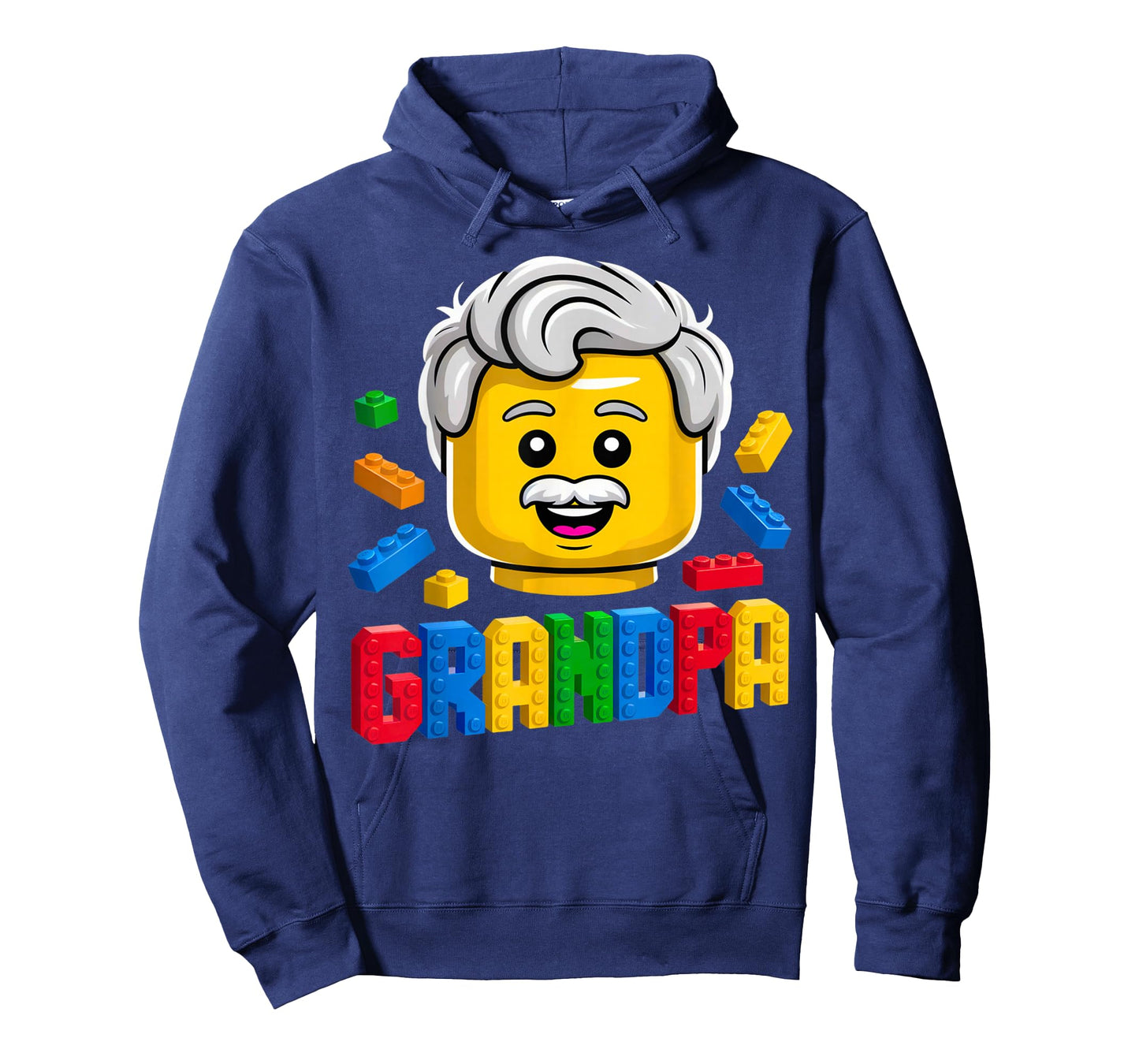 Family Grandpa Master Builder Building Brick Blocks Kids T-Shirt