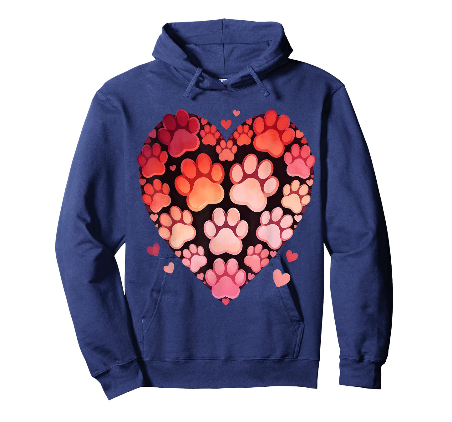 Hearts Cute Paw Valentine Dog and Happy Valentines Cat Lover T-Shirt
