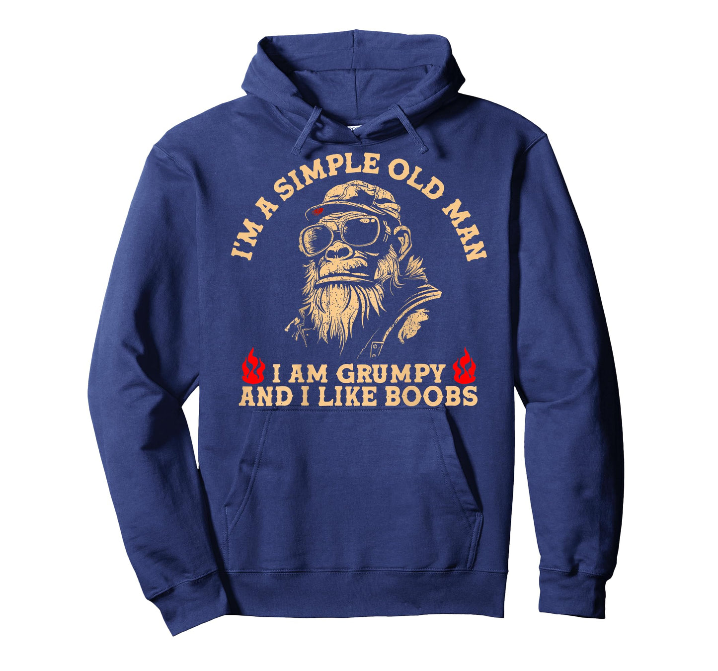 I'm A Simple Old Man I Am Grumpy and I Like Monkey (ON Back) T-Shirt