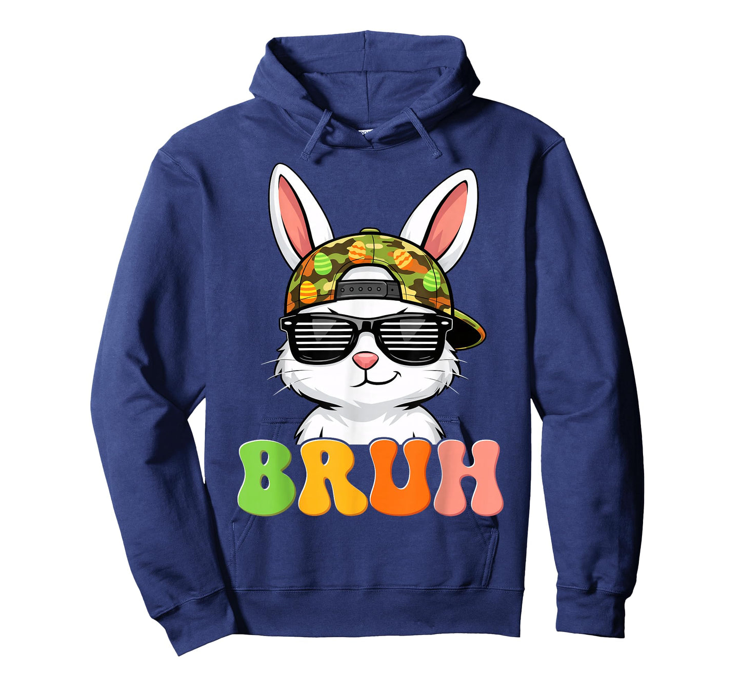 Bruh Funny Rabbit Bunny Camo Camouflage Easter Men Boy T-Shirt
