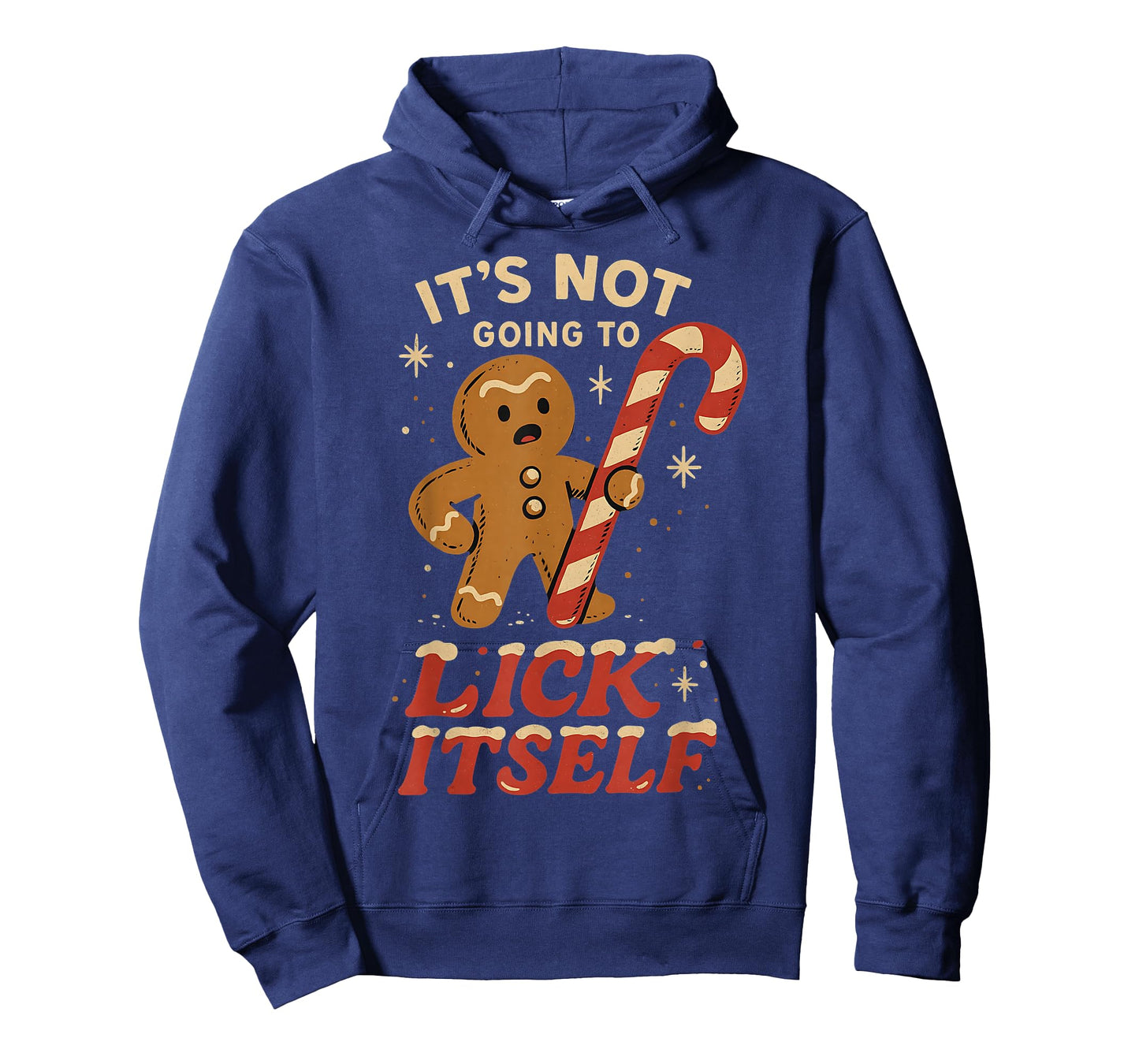 Gingerbread Man Candy Inappropriate Funny Christmas Graphic T-Shirt