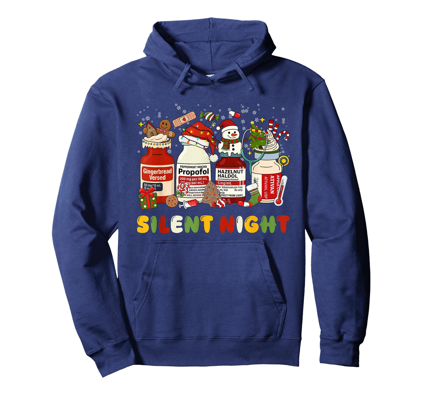 Funny Santa Propofol Silent Night ICU Nurses Merry Christmas T-Shirt