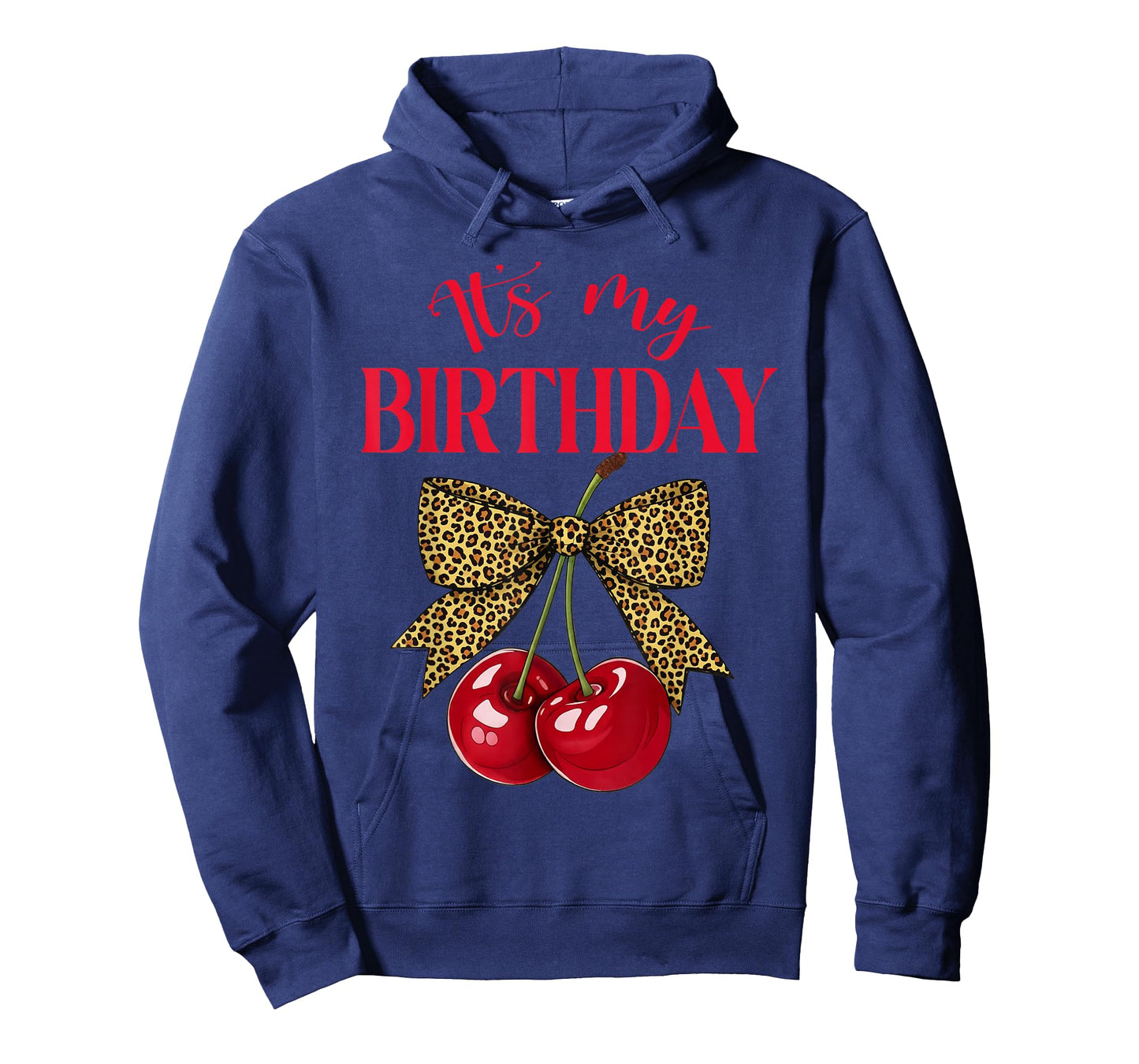 It's My Birthday Cute Cherry Leopard Coquette Bow Birthday T-Shirt