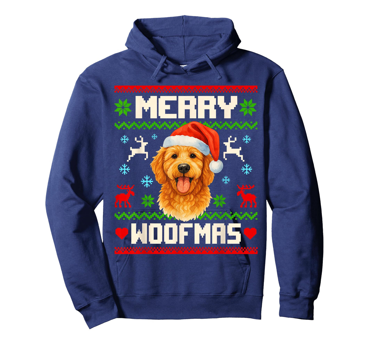 Goldendoodle Dog Christmas Ugly Sweater Pet Dog Lover Xmas T-Shirt