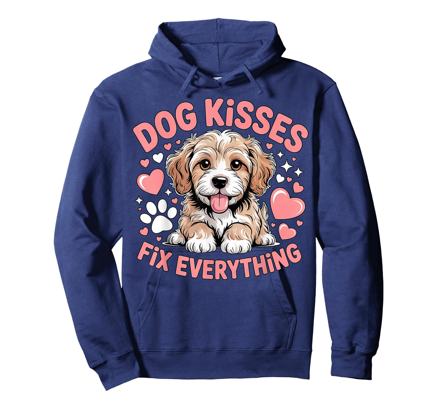 Dog Kisses Fix Everything Cute Puppy Hearts Paws T-Shirt