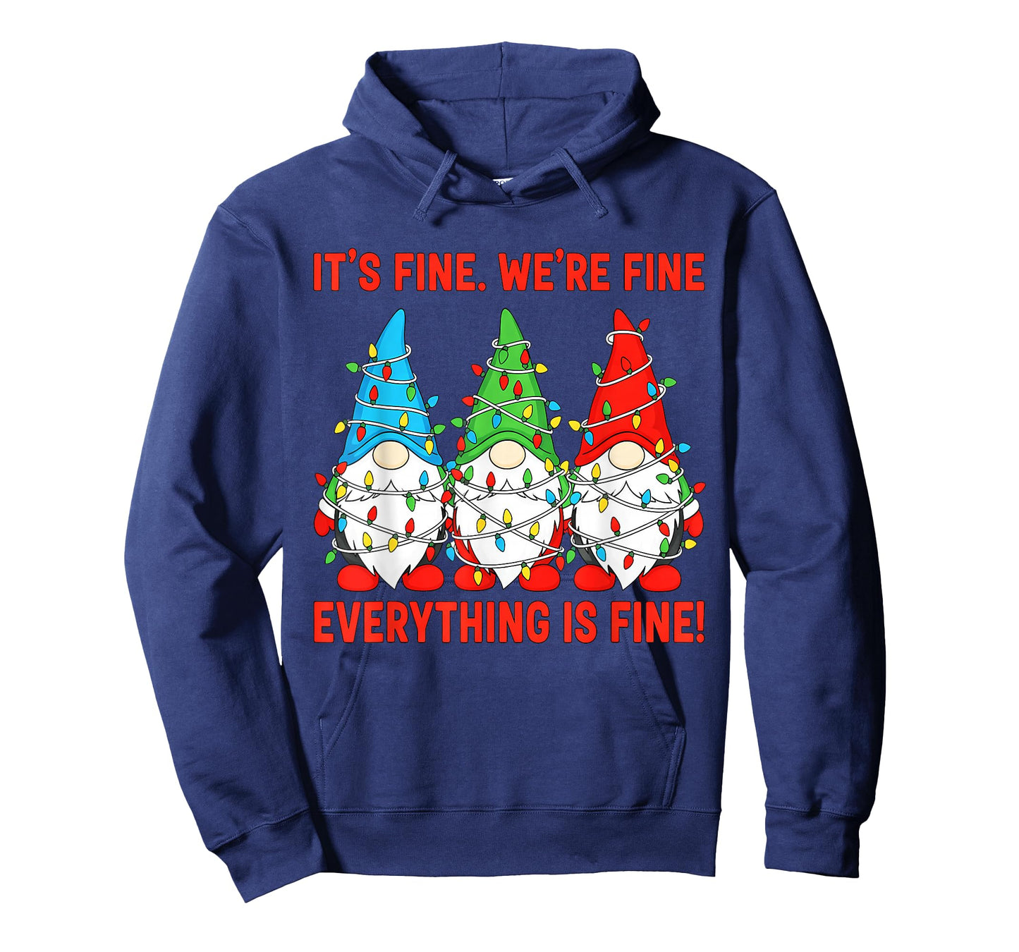 It's Fine Everything is Fine Gnome Teacher Christmas T-Shirt