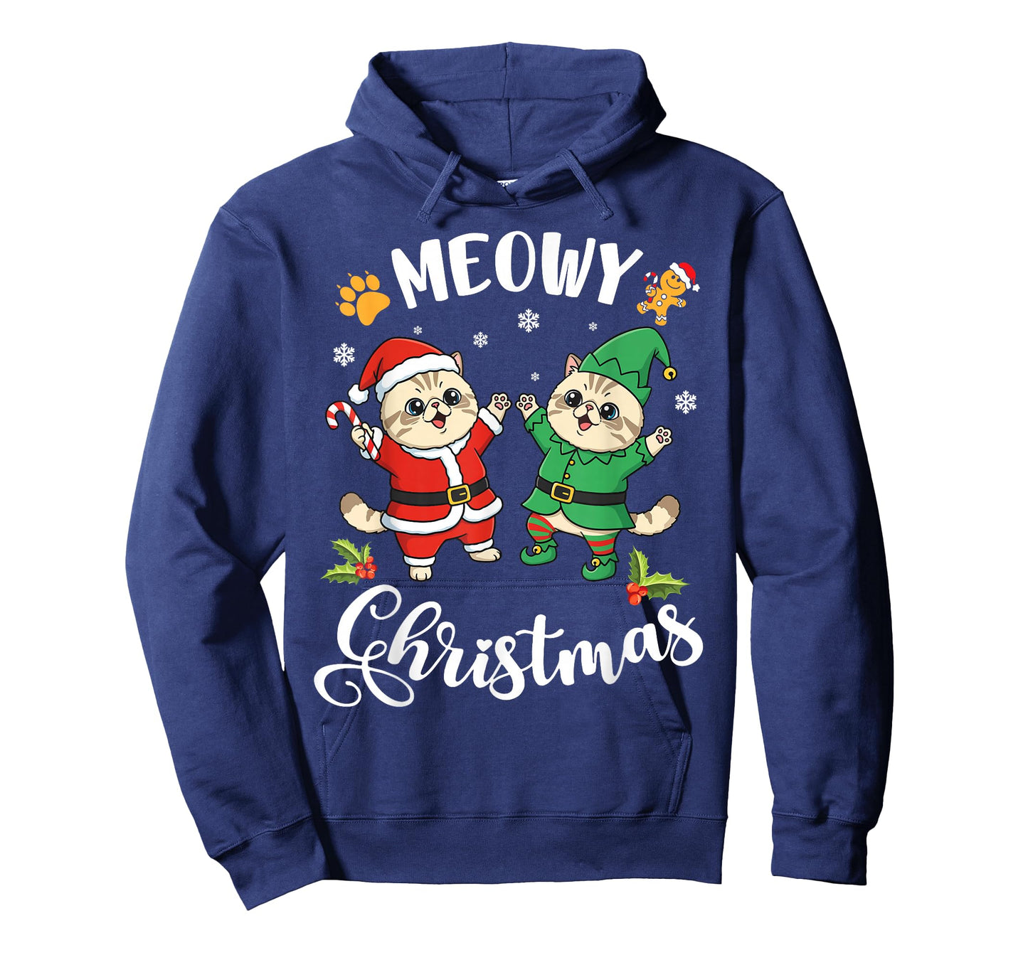 Exotic Shorthair Cats Dancing Together Meowy Christmas Day T-Shirt