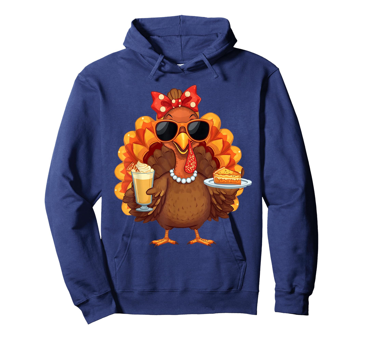 Turkey Drinking Coffee Thanksgiving Womens Girls Turkey Day T-Shirt