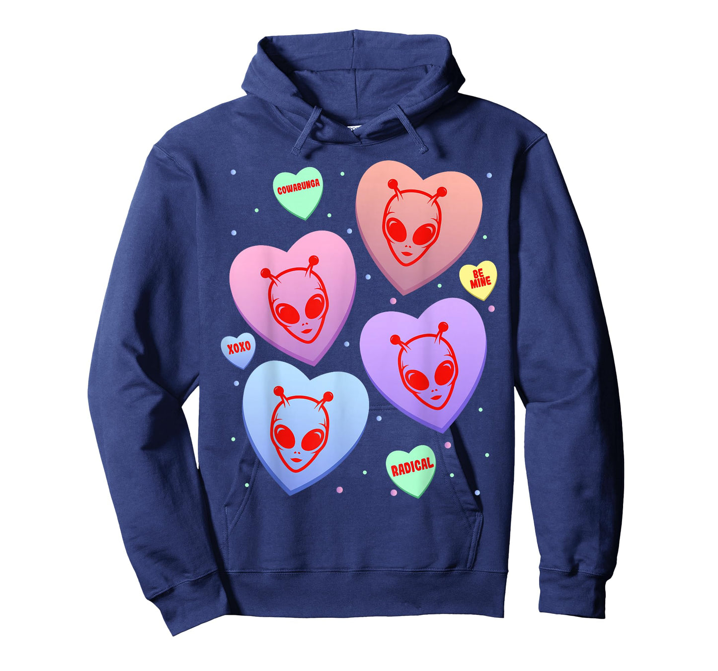 Alien Candy Heart Cute Kitten Valentines Day T-Shirt