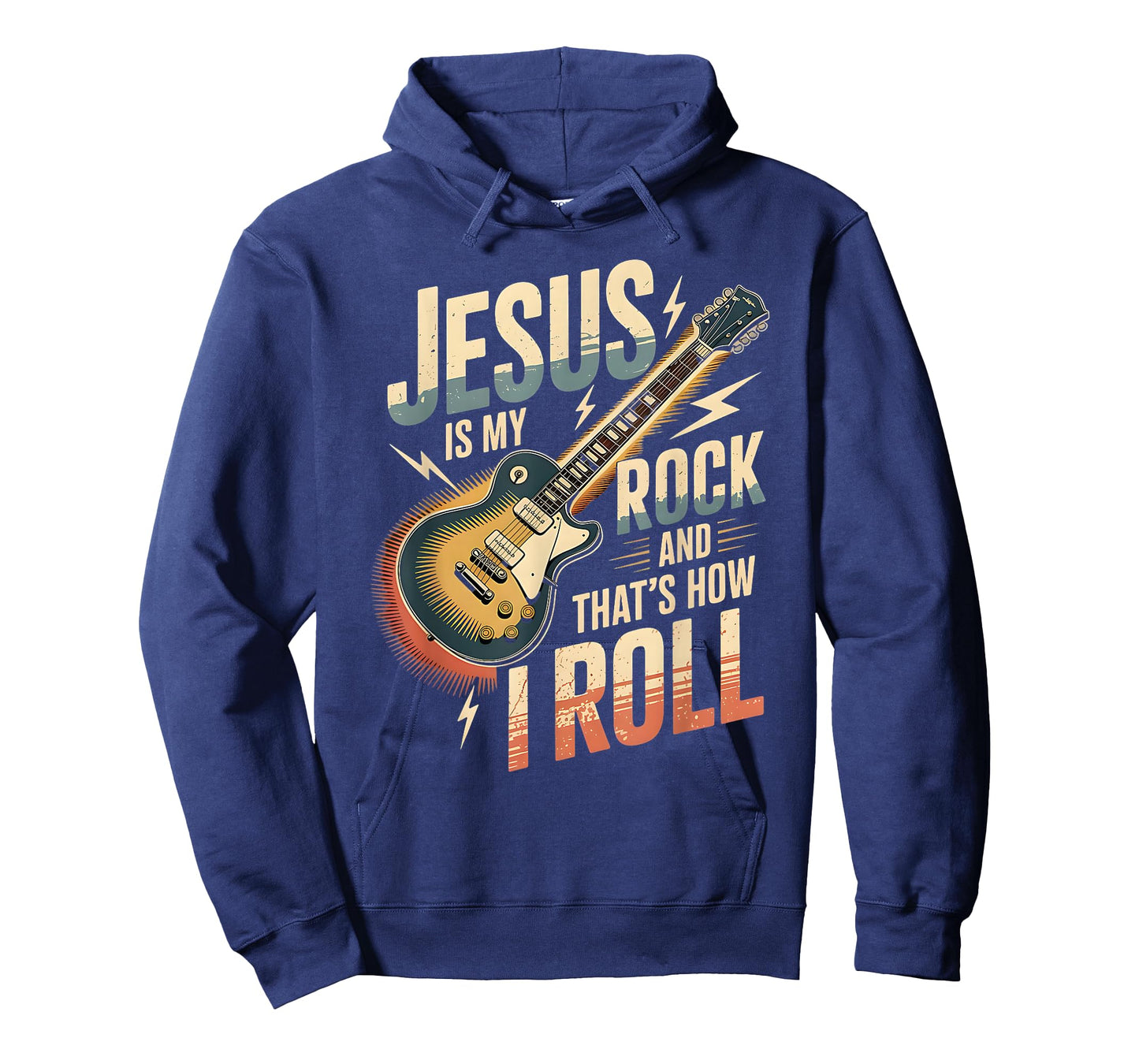 Jesus is My Rock and That is How I Roll Christian Guitar T-Shirt