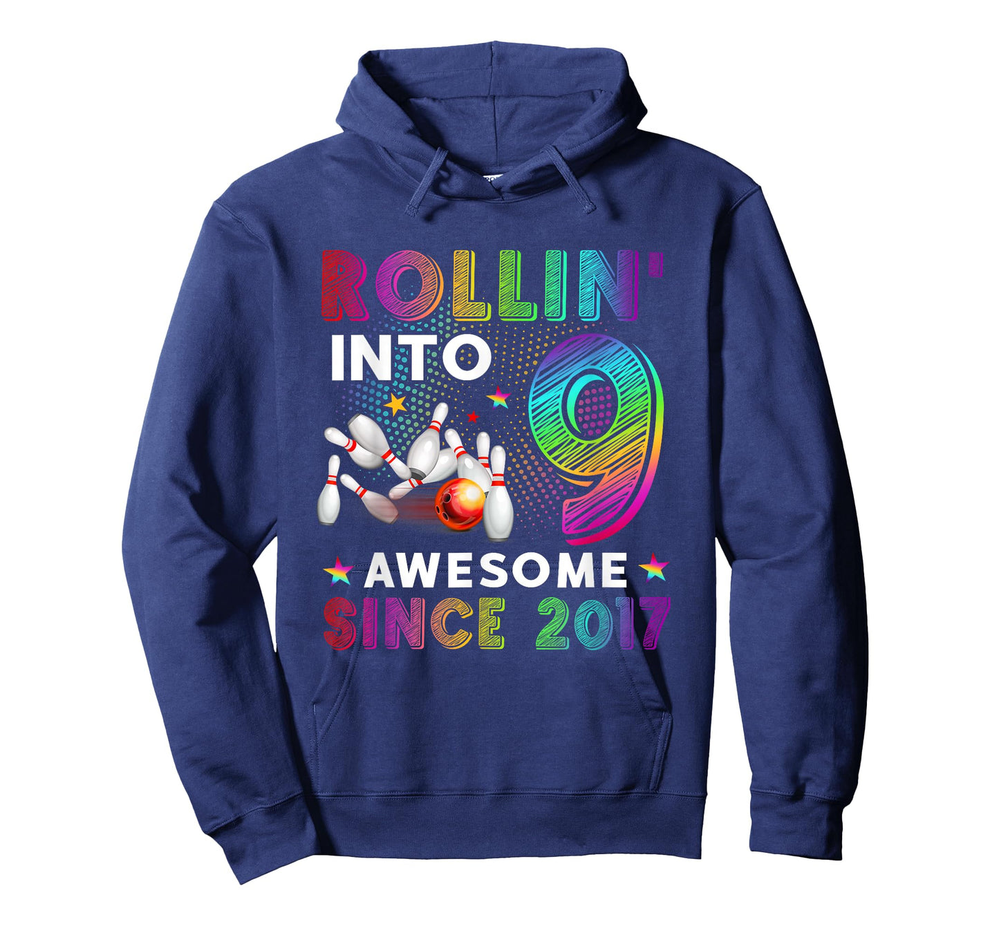 Rollin' into 9 Awesome 2017 Roller Skating 9th Birthday T-Shirt