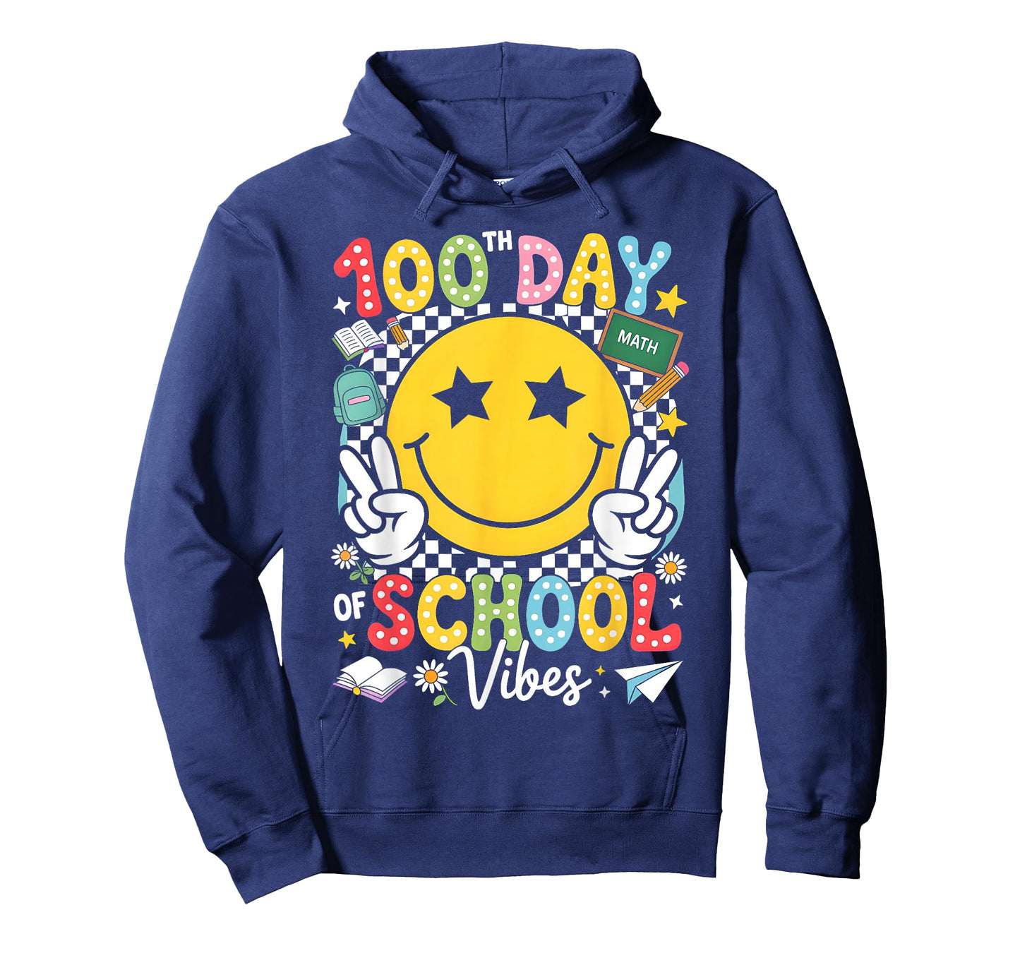 Happy 100th Day of School Vibes Funny 100 Days of School T-Shirt