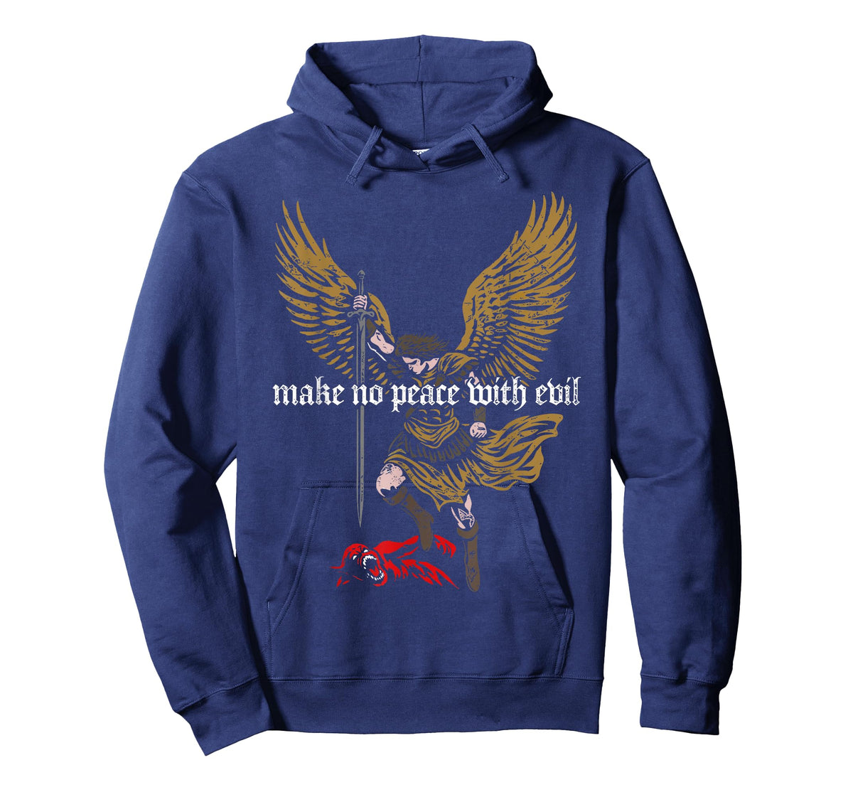 Make No Peace with Evil Archangel Michael Design T-Shirt